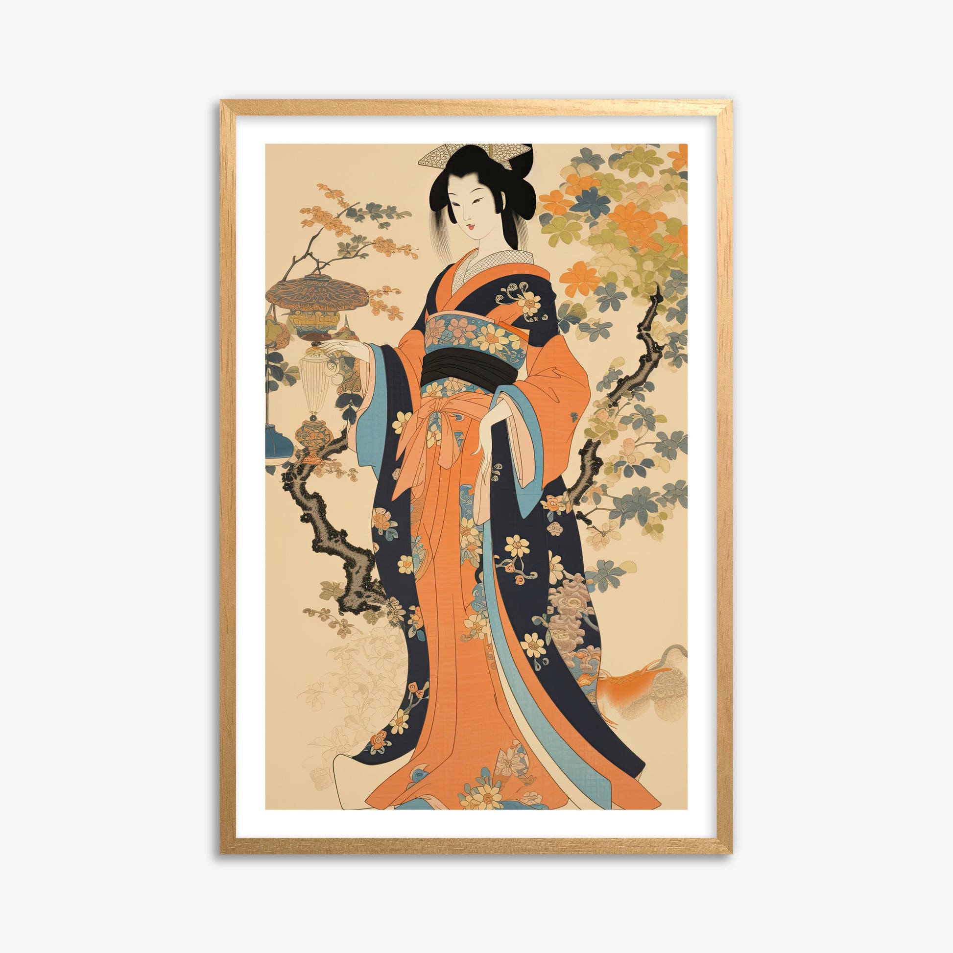 Blossom Garden Elegance, 61x91cm Oak Framed Art Reproduction