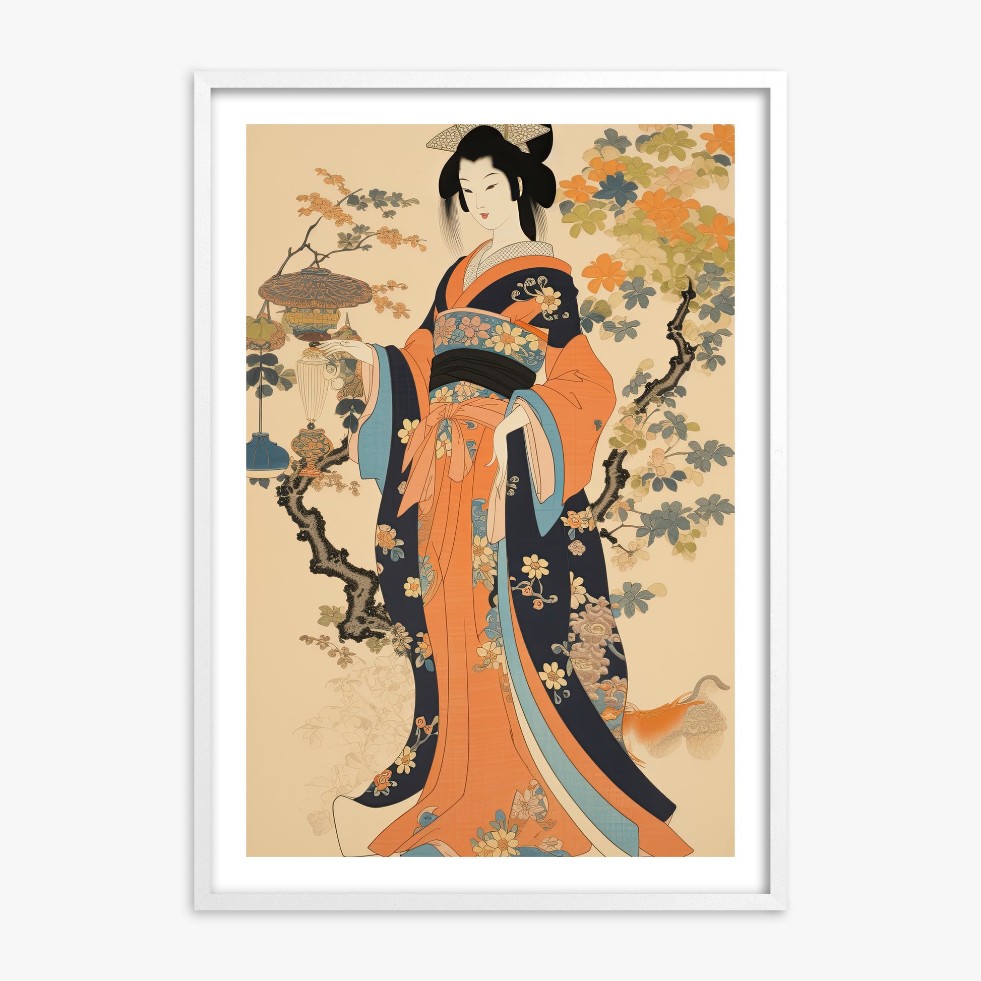 Blossom Garden Elegance, 70x100cm Whitek Framed Art Reproduction
