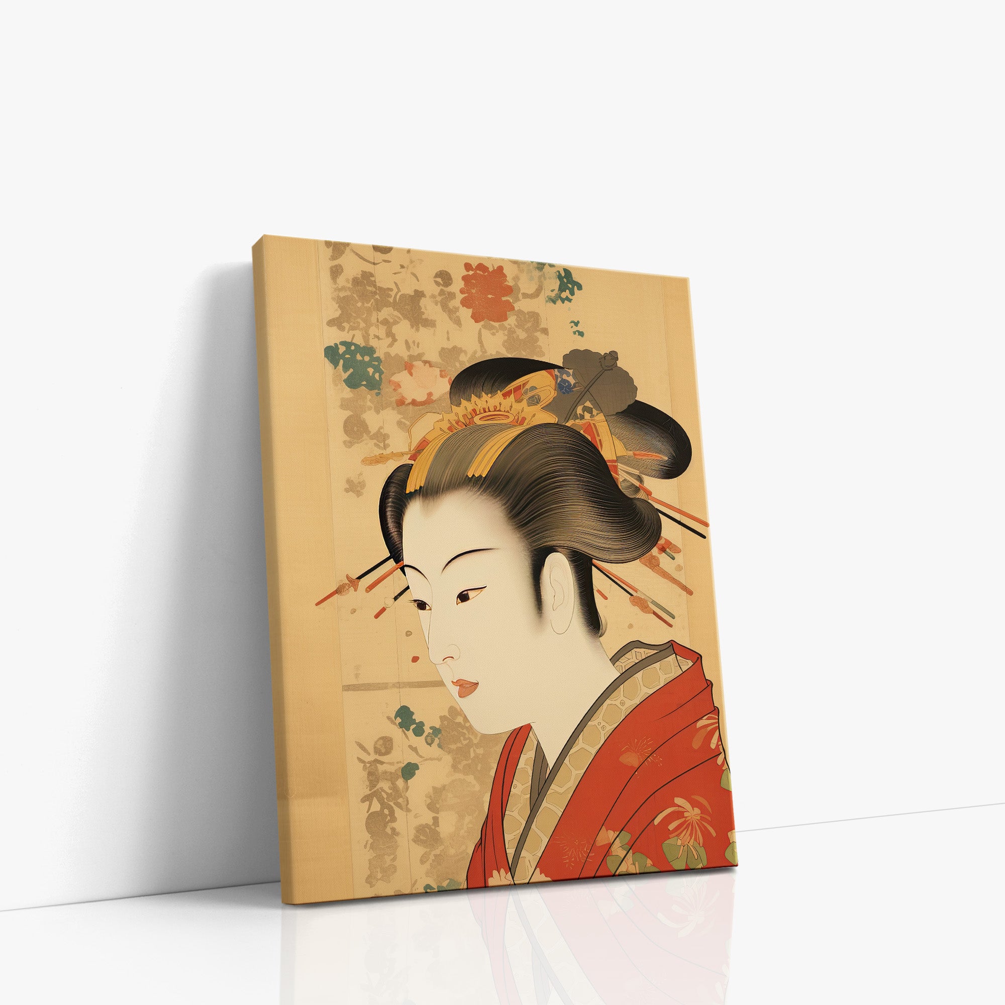 Portrait élégant d'une geisha