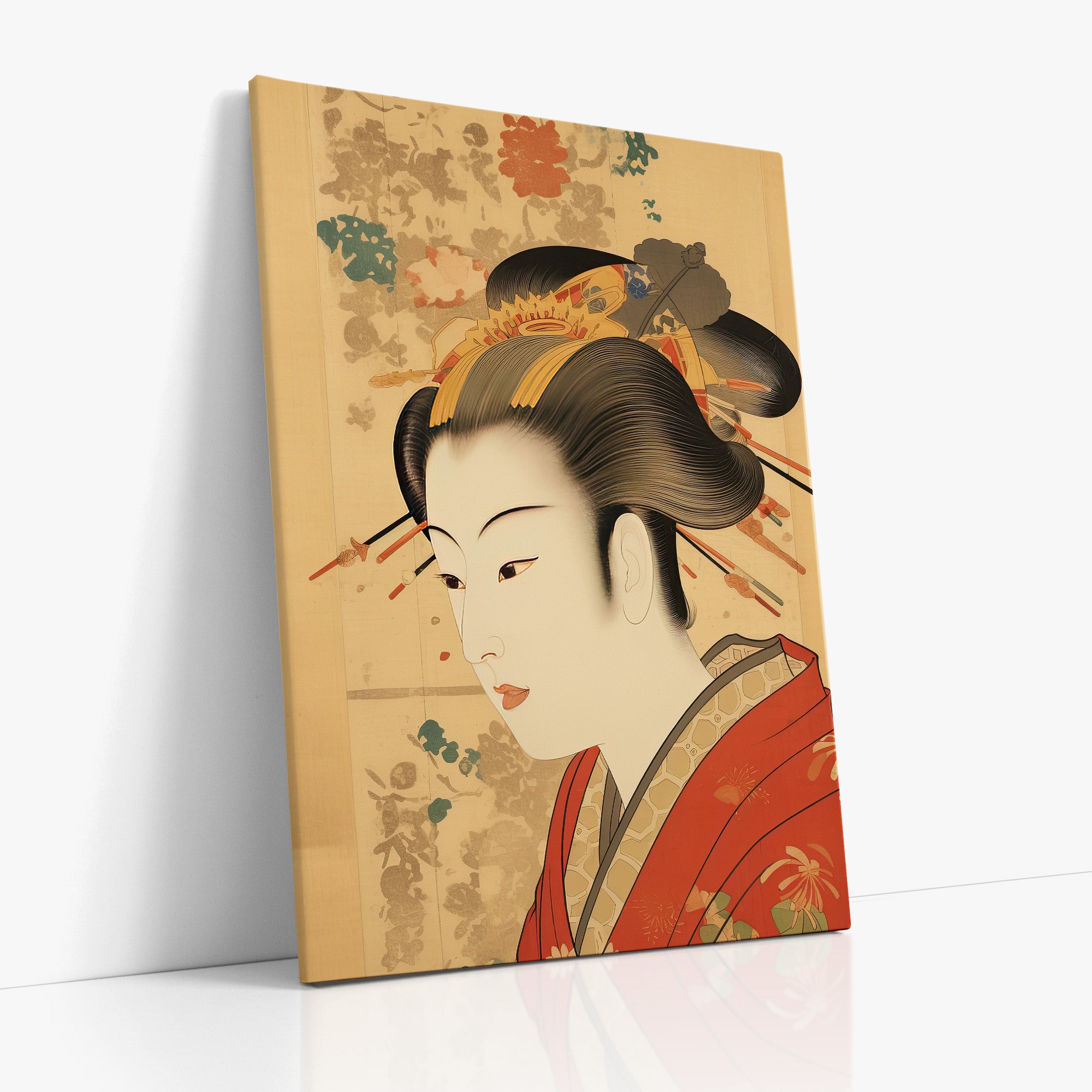 Portrait élégant d'une geisha