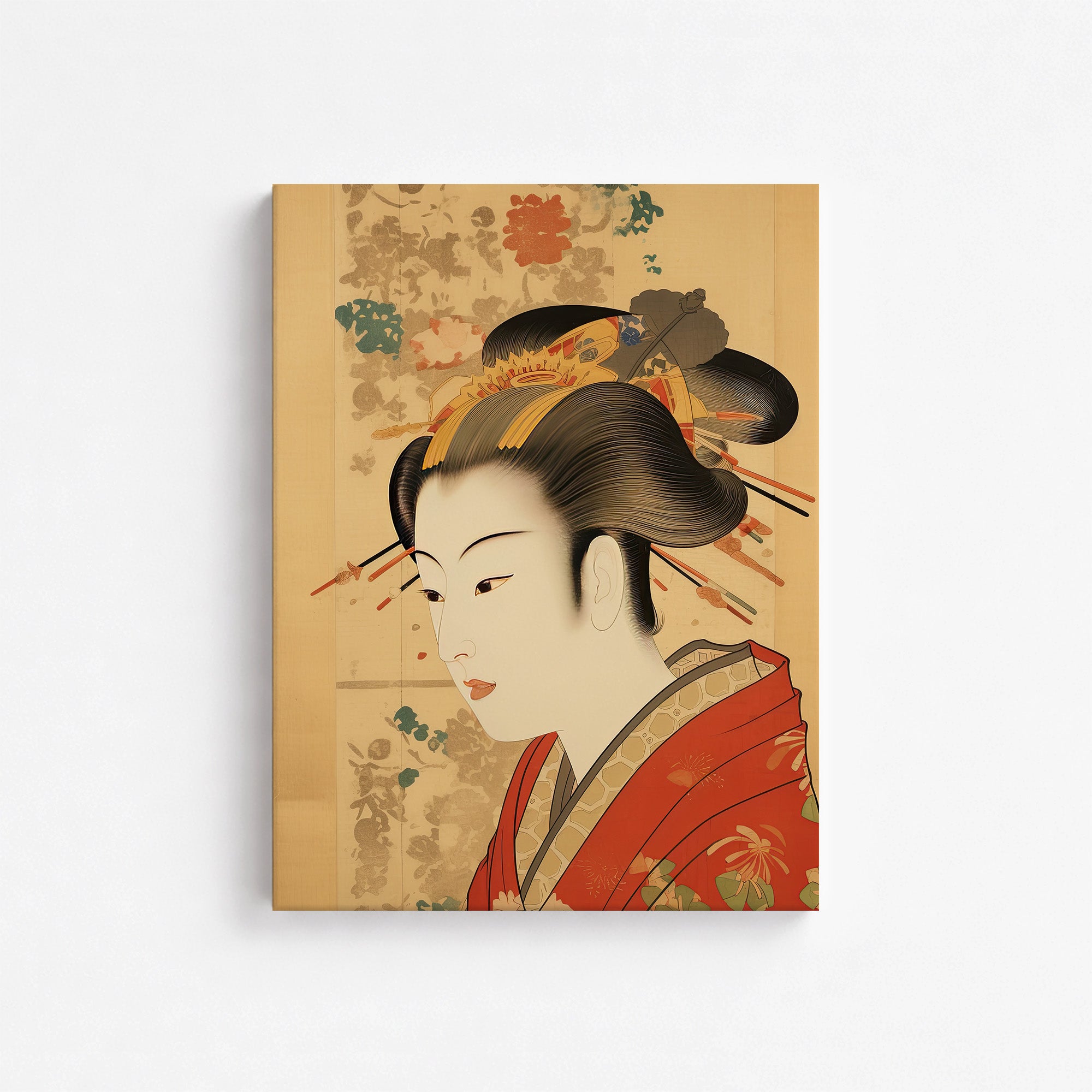 Portrait élégant d'une geisha