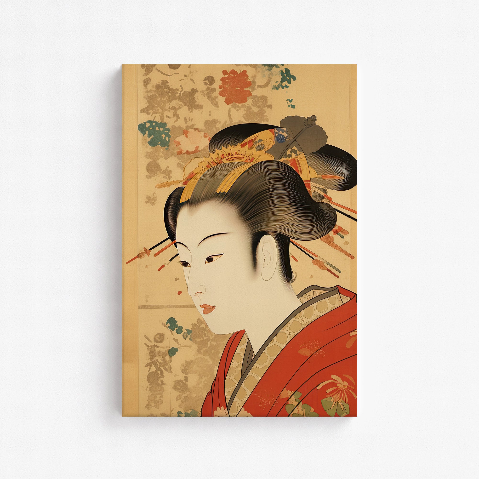 Portrait élégant d'une geisha