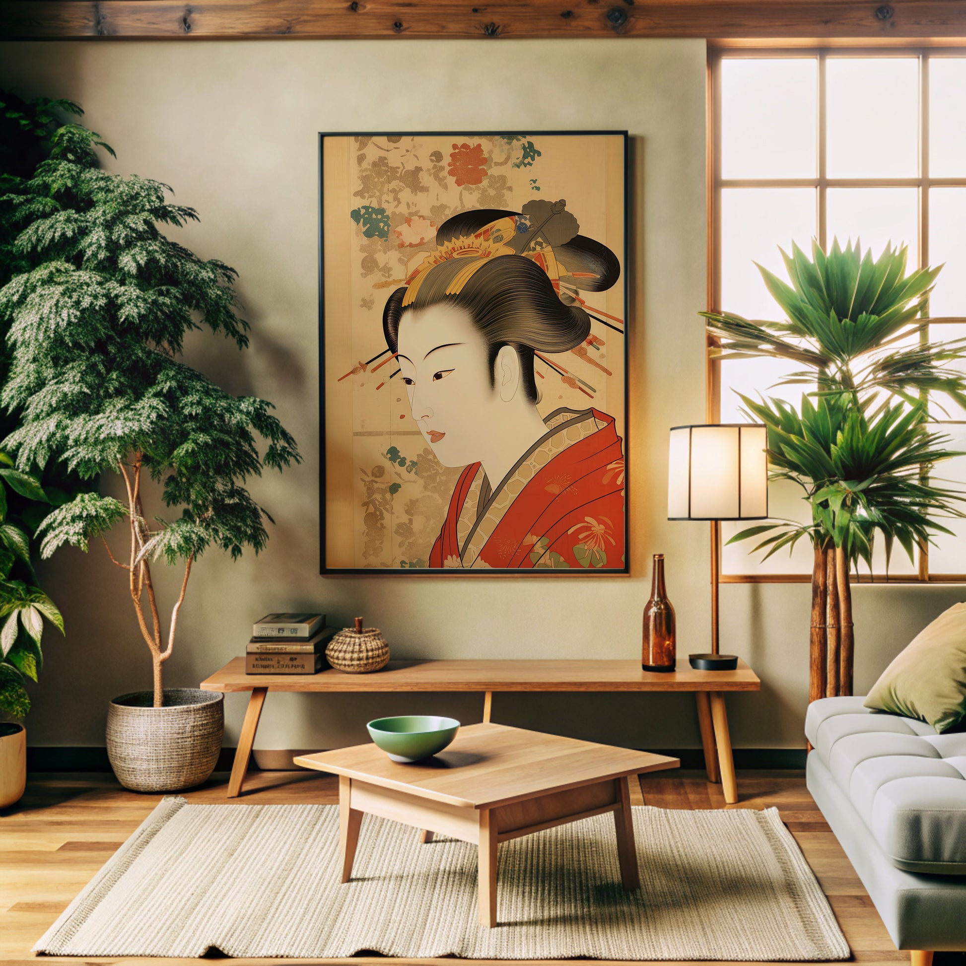 Design Concept No. 32 for Elegant Geisha Portrait Modern Poster Art