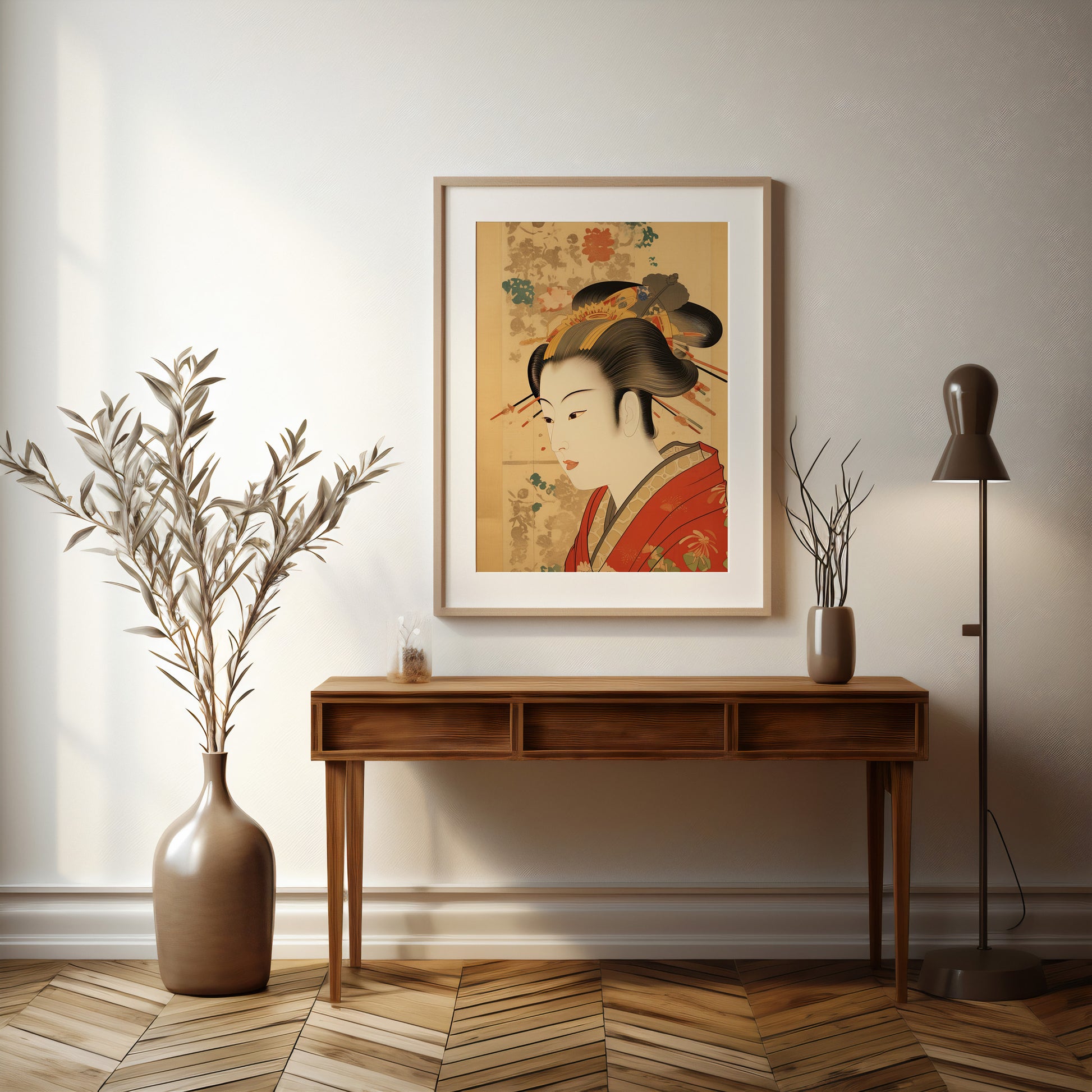 Design Concept No. 37 for Elegant Geisha Portrait Modern Poster Art