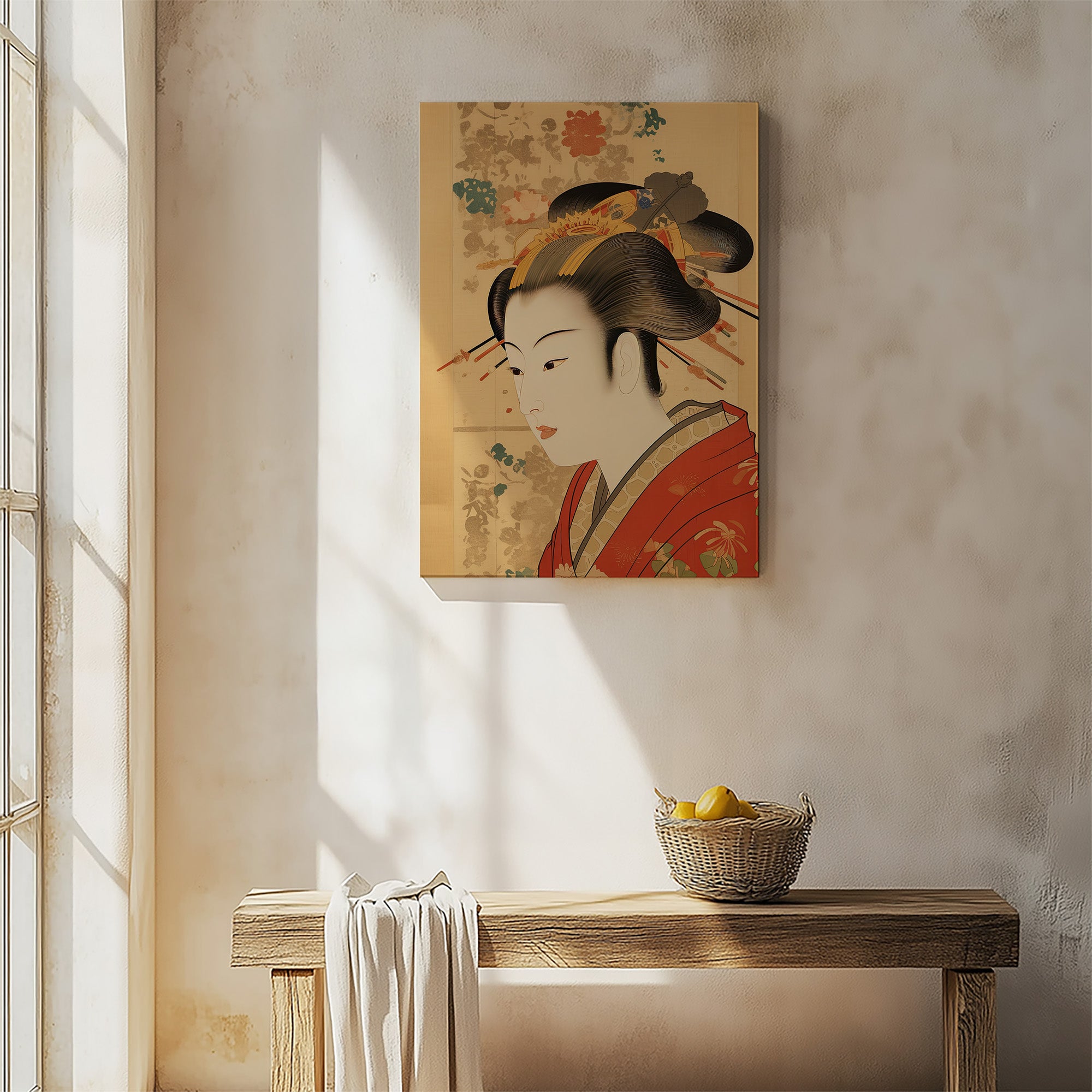 Portrait élégant d'une geisha