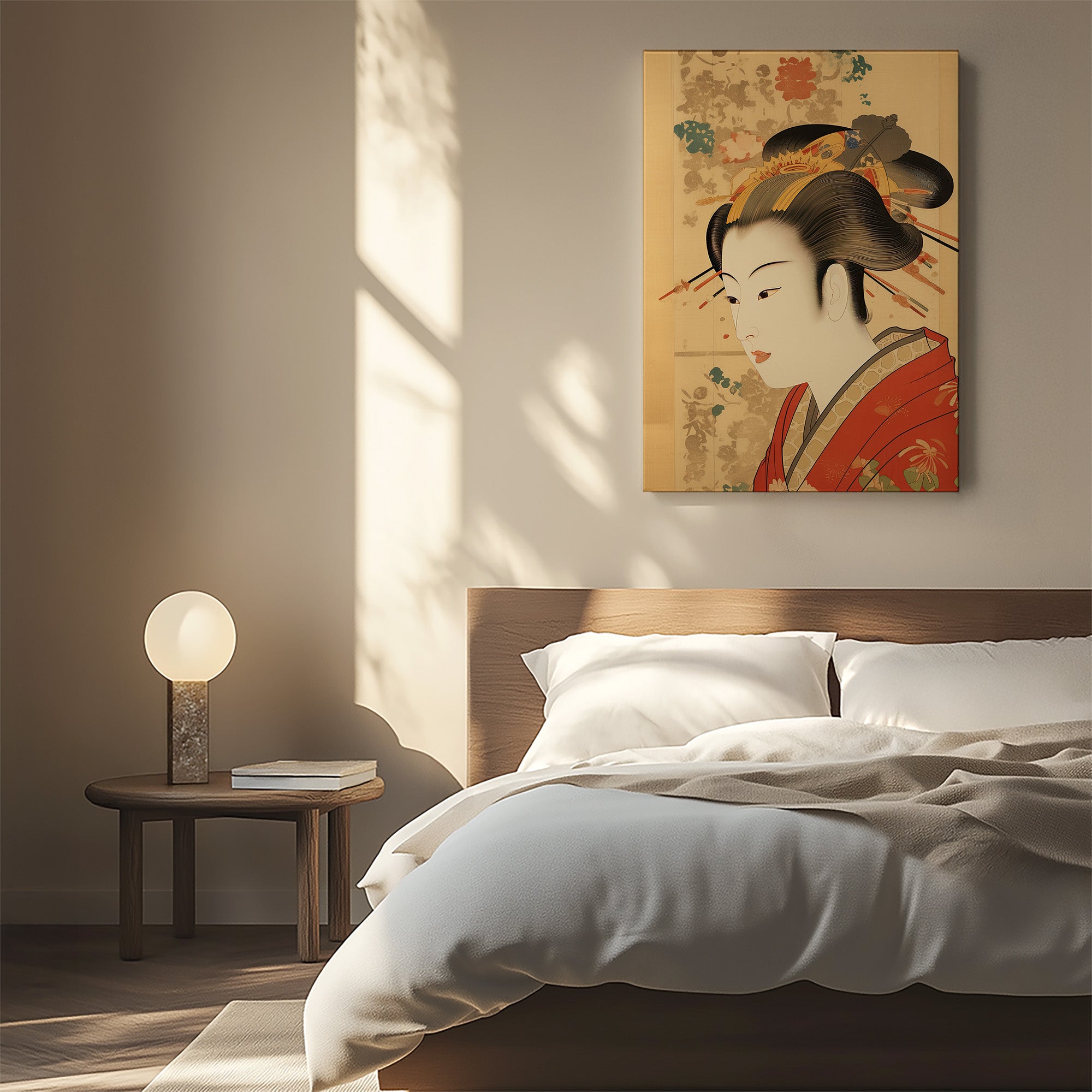 Portrait élégant d'une geisha