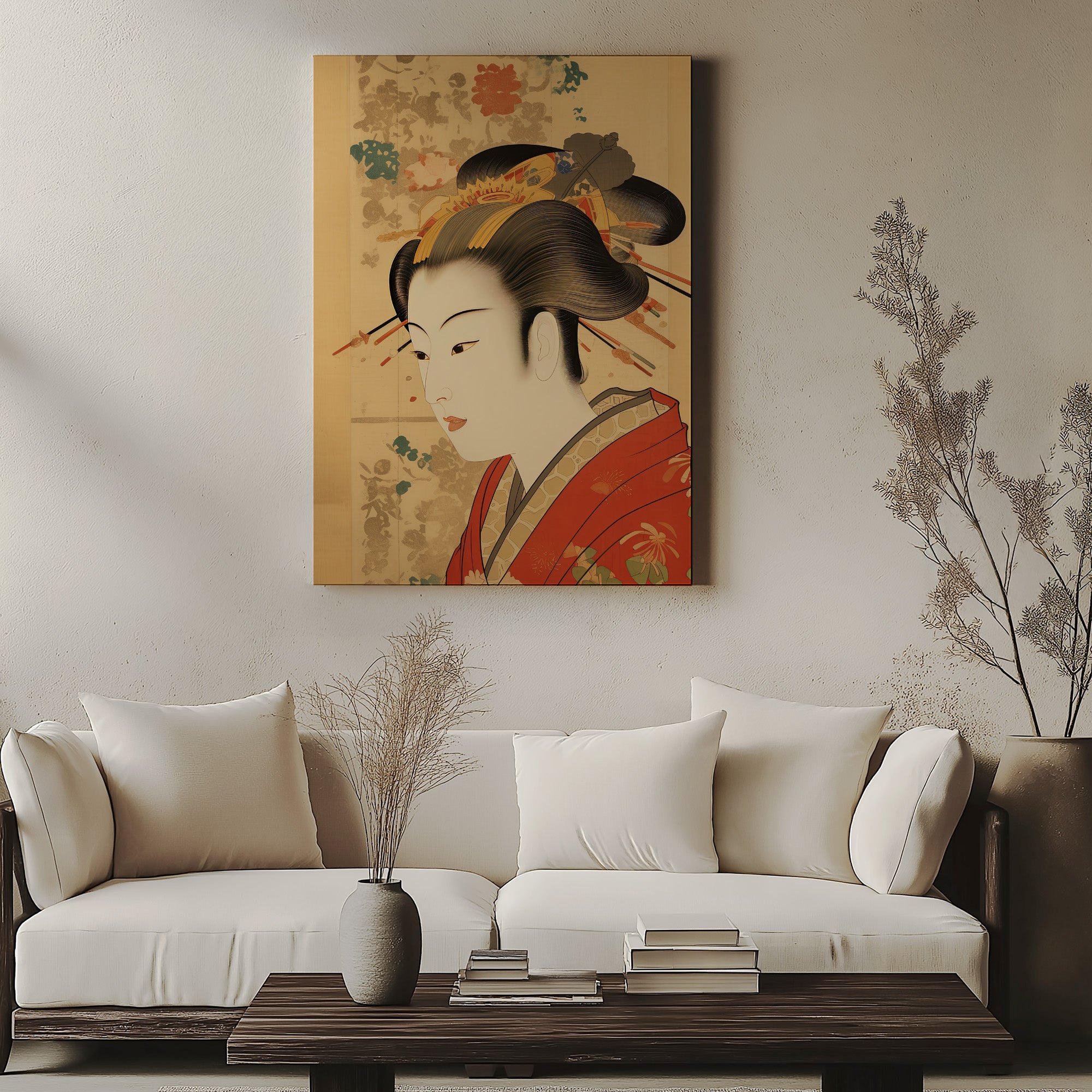 Portrait élégant d'une geisha