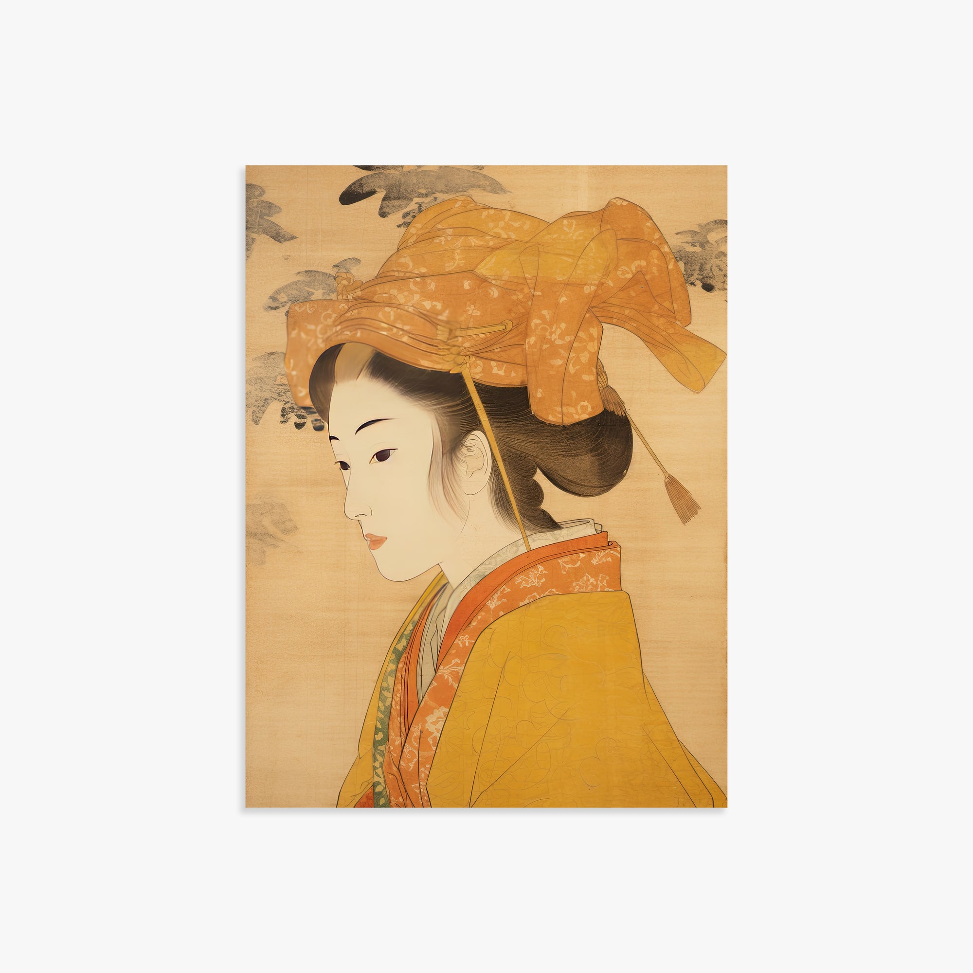 Golden Kimono Elegance, 30x40cm Poster Unframed