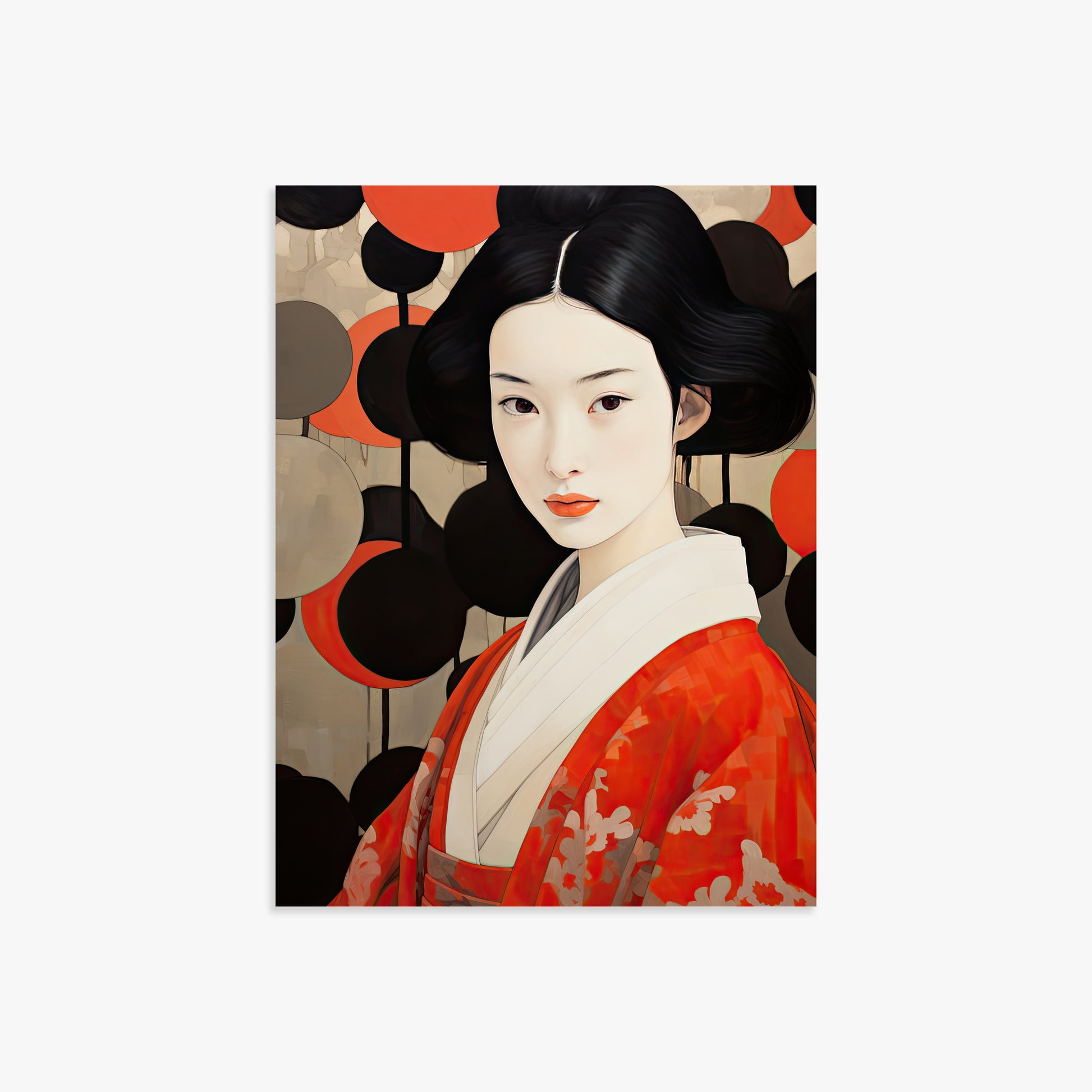 Crimson Circle Muse, 30x40cm Poster Unframed