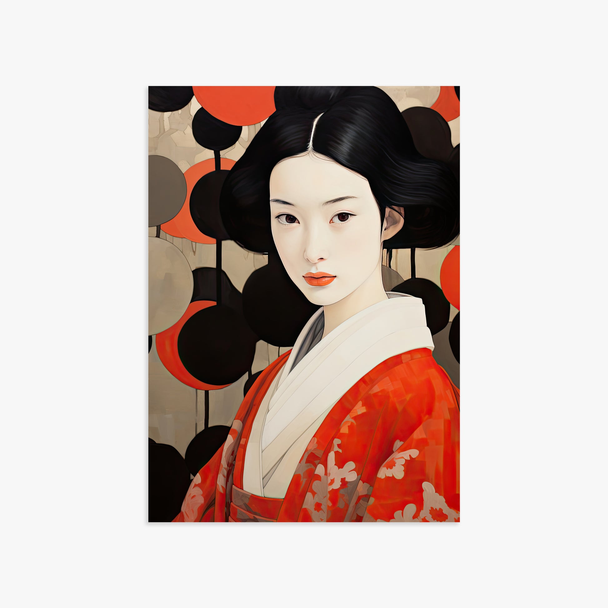 Crimson Circle Muse, 50x70cm Poster Unframed
