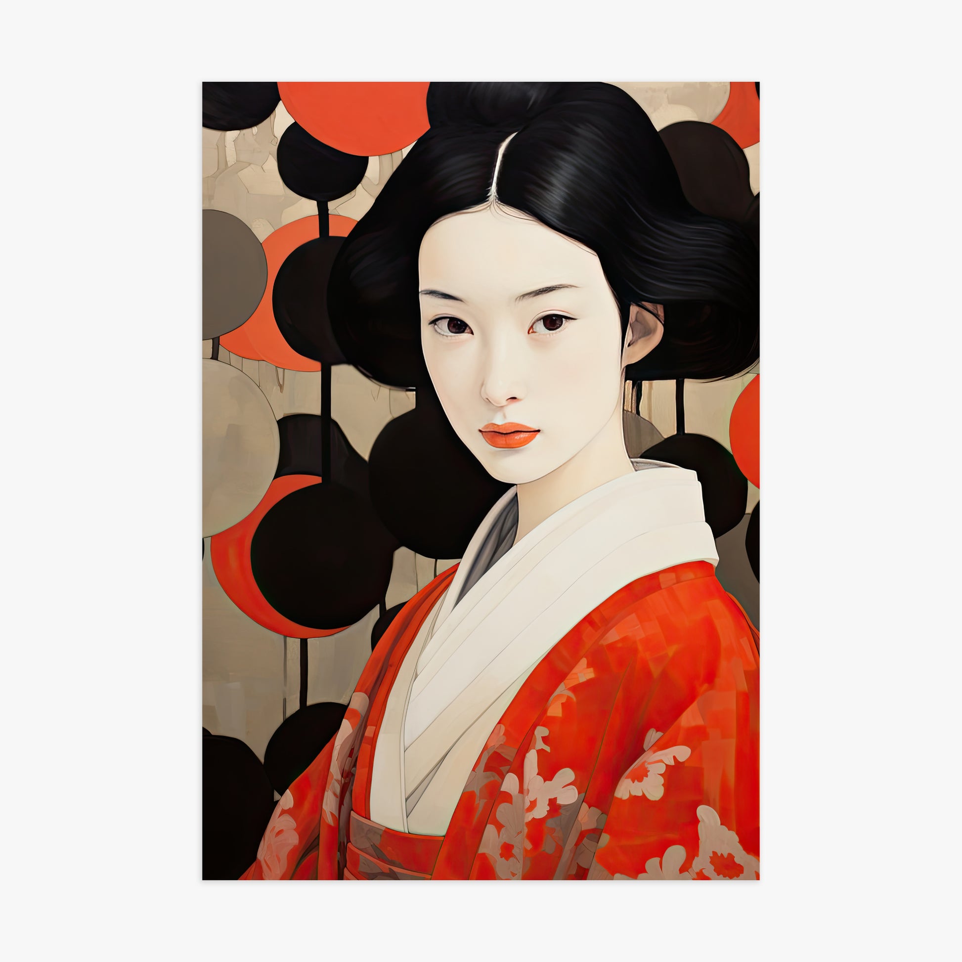 Crimson Circle Muse, 70x100cm Poster Unframed