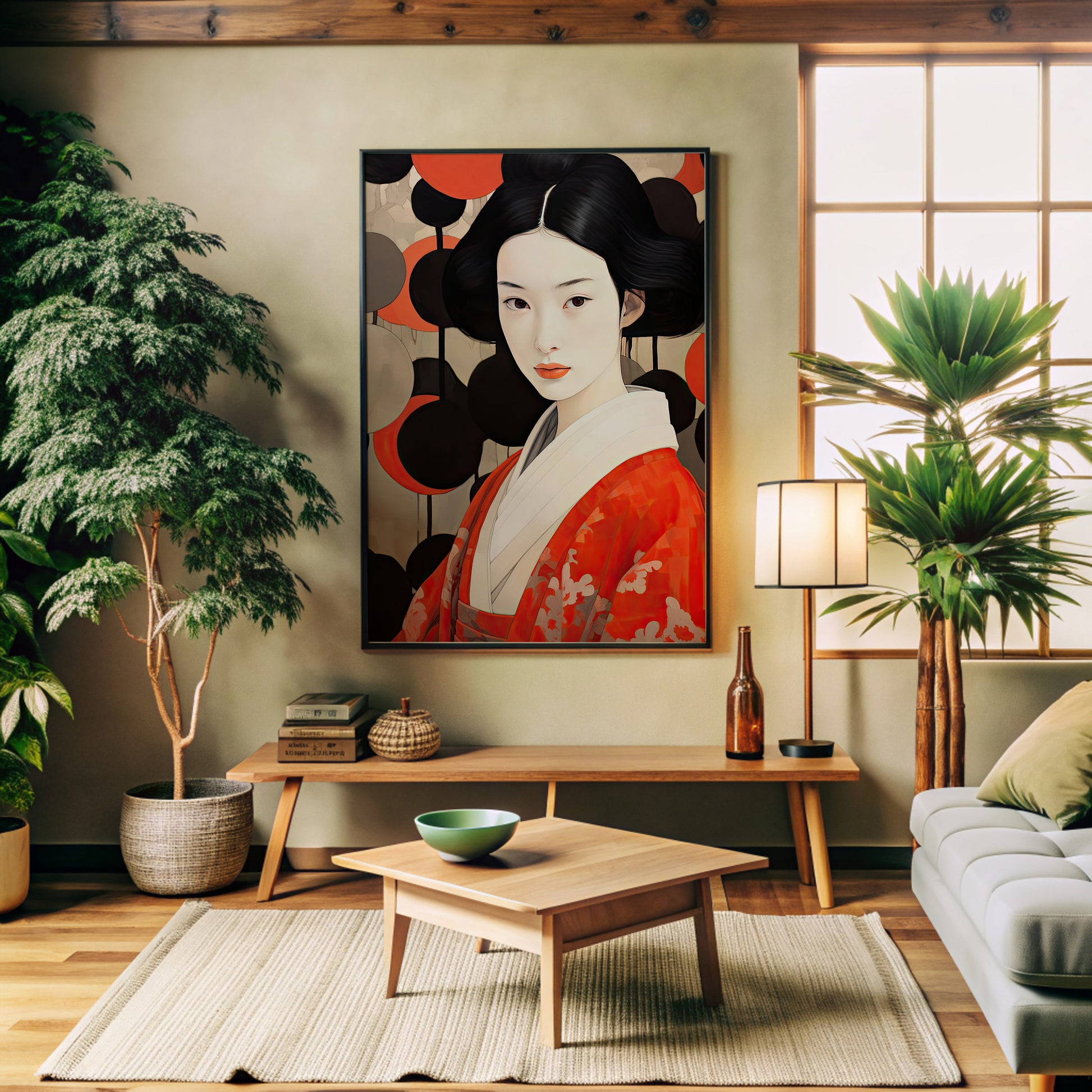 Design Concept No. 32 for Crimson Circle Muse Modern Poster Art