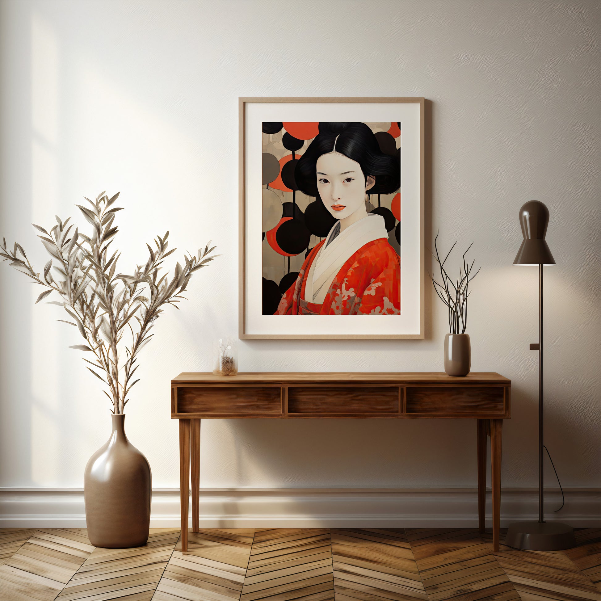 Design Concept No. 37 for Crimson Circle Muse Modern Poster Art