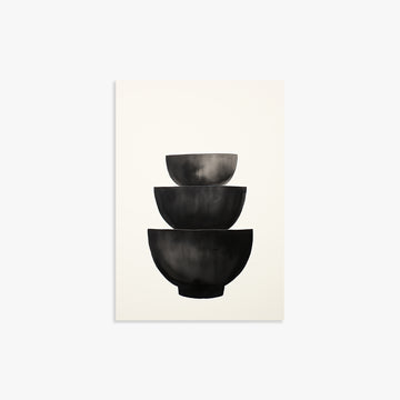Midnight Vessel Trio, 21x30cm Poster Unframed