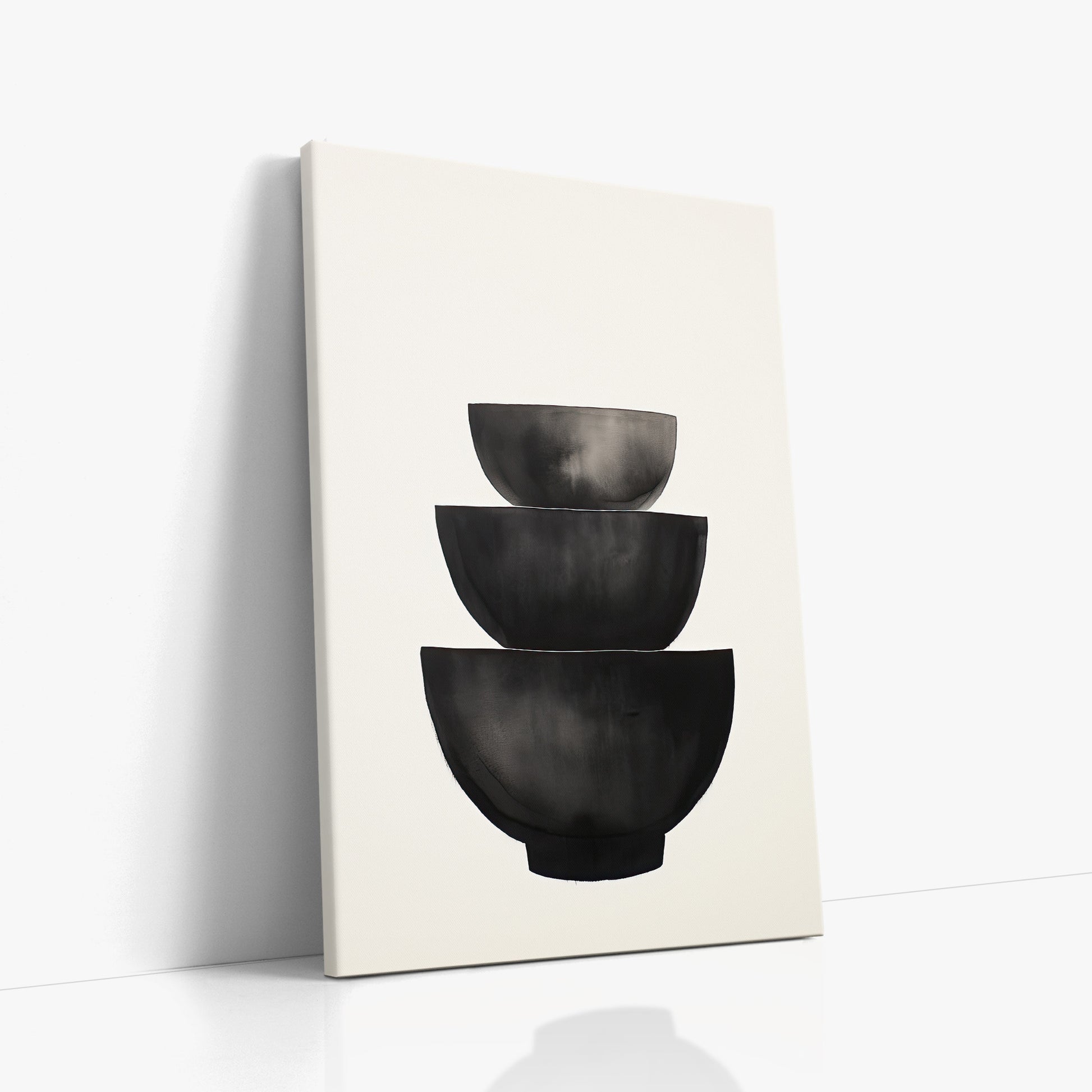 Midnight Vessel Trio, 60x90cm Satin Canvas Poster Left Angle