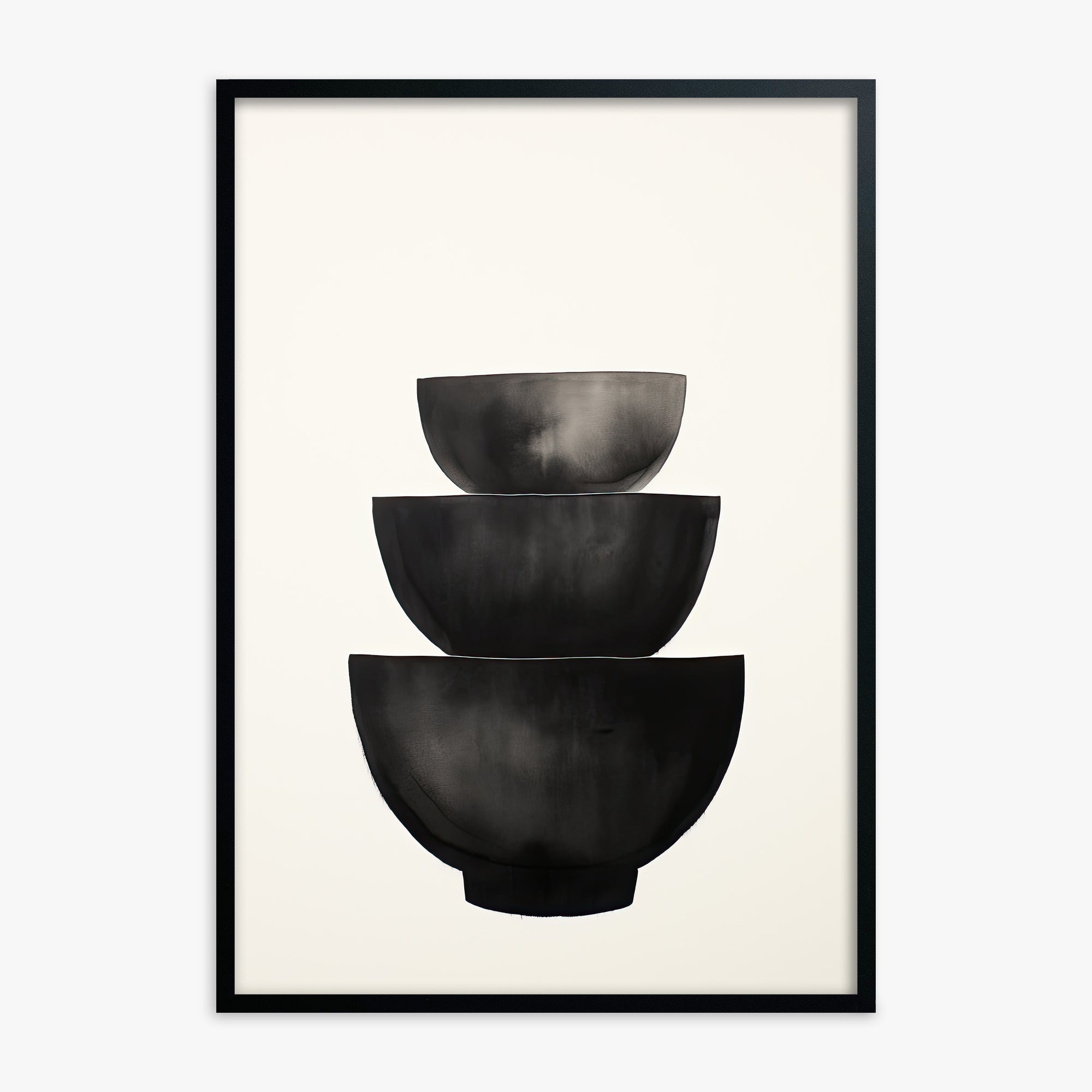 Midnight Vessel Trio, Black Framed Poster With Black Frame