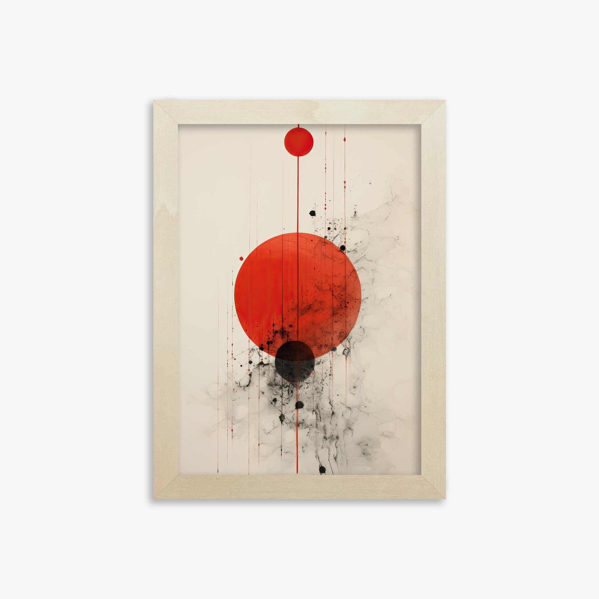Crimson Eclipse, 21x30cm Framed Art Reproduction With Lime Wood Frame