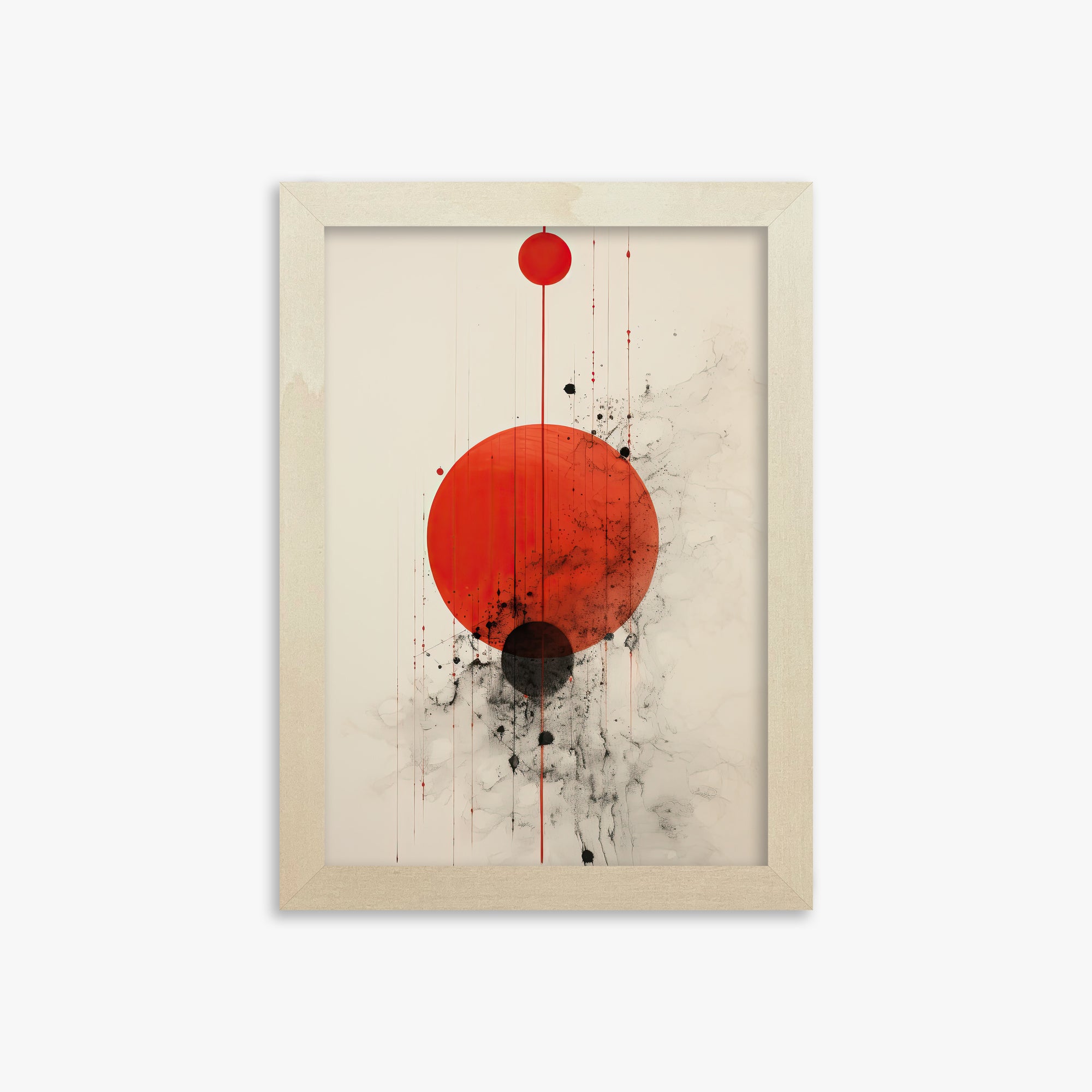 Crimson Eclipse, 21x30cm Framed Art Reproduction With Lime Wood Frame