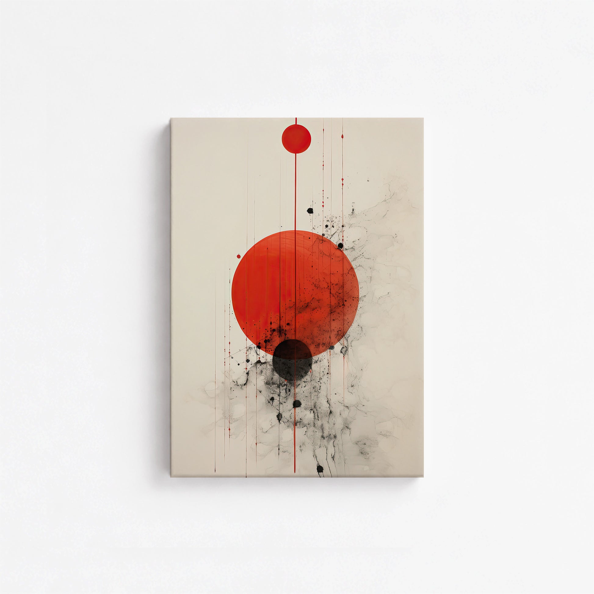 Crimson Eclipse, 21x30cm Satin Canvas Art Reproduction