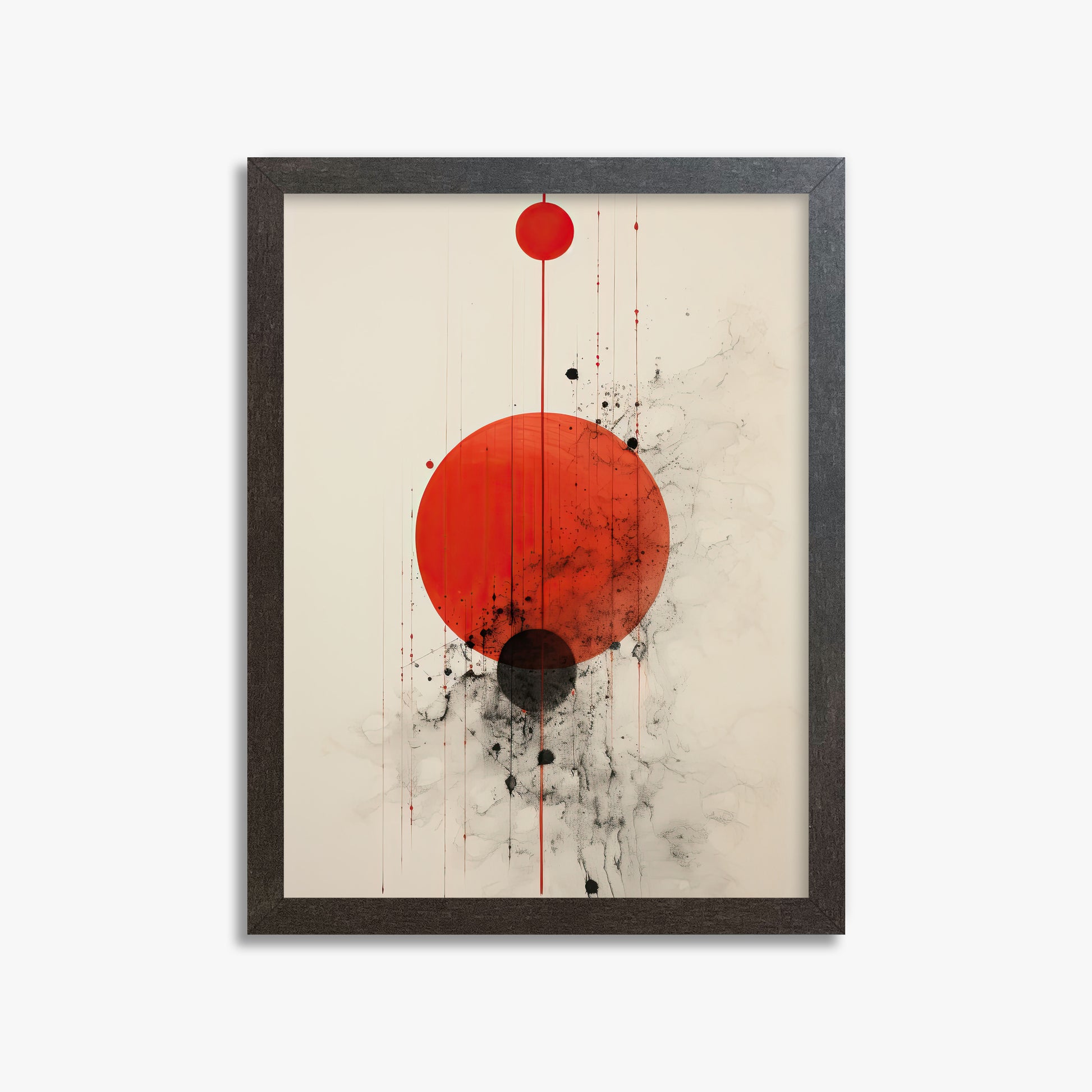 Crimson Eclipse, 30x40cm Framed Art Reproduction With Espresso Frame
