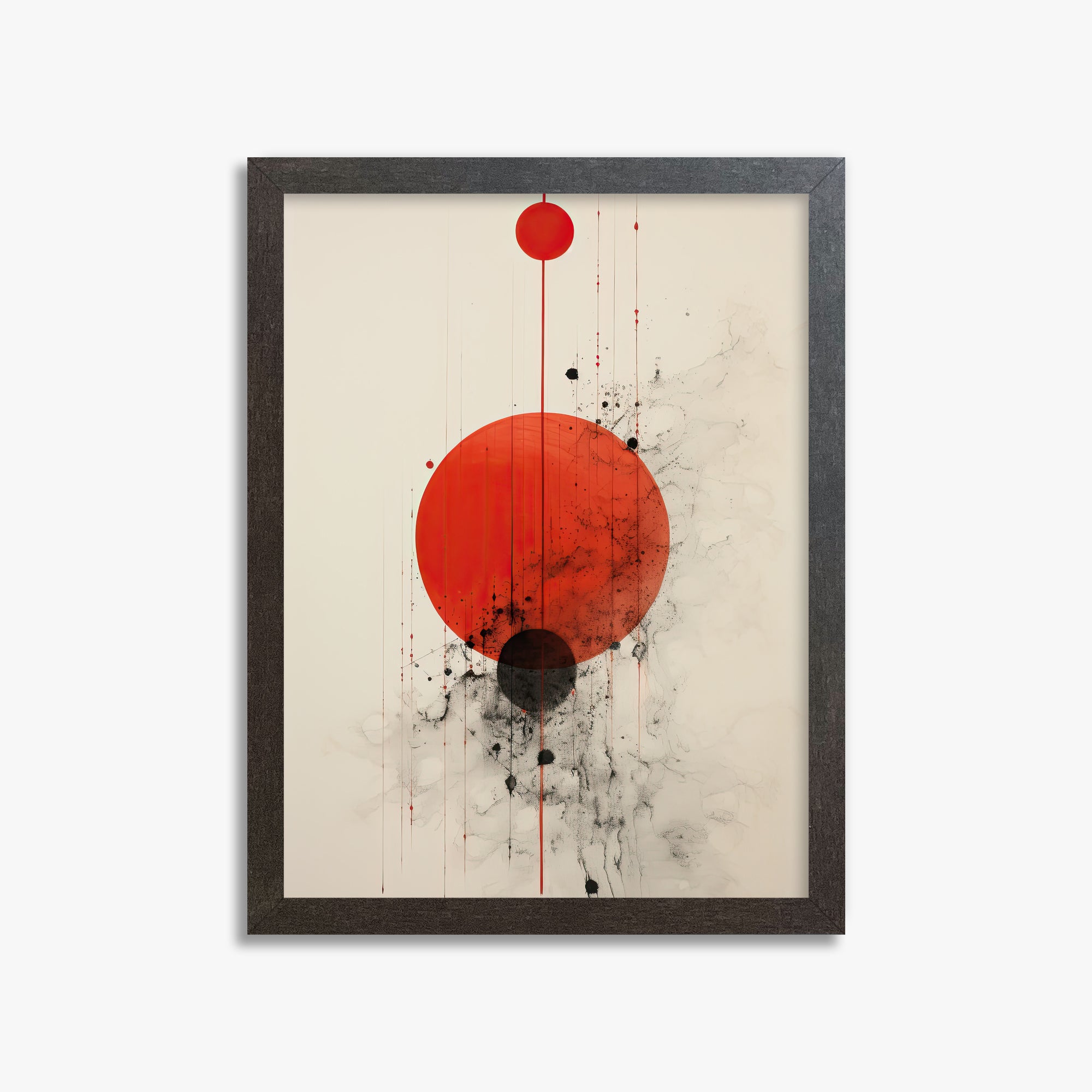 Crimson Eclipse, 30x40cm Framed Art Reproduction With Espresso Frame