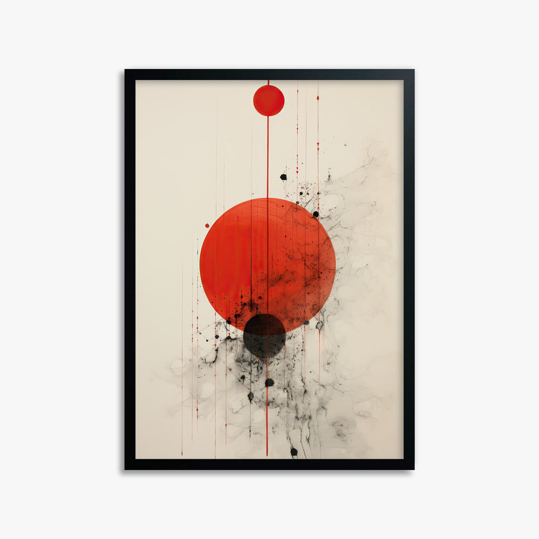 Crimson Eclipse, 50x70cm Framed Poster With Black Frame