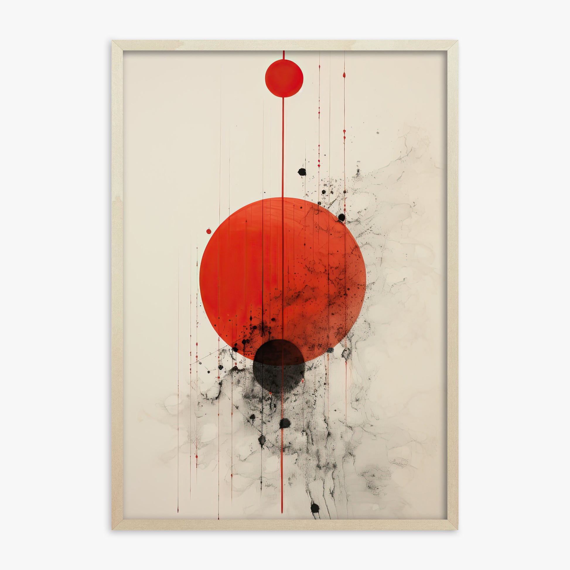 Crimson Eclipse, 70x100cm Framed Art Reproduction With Lime Wood Frame