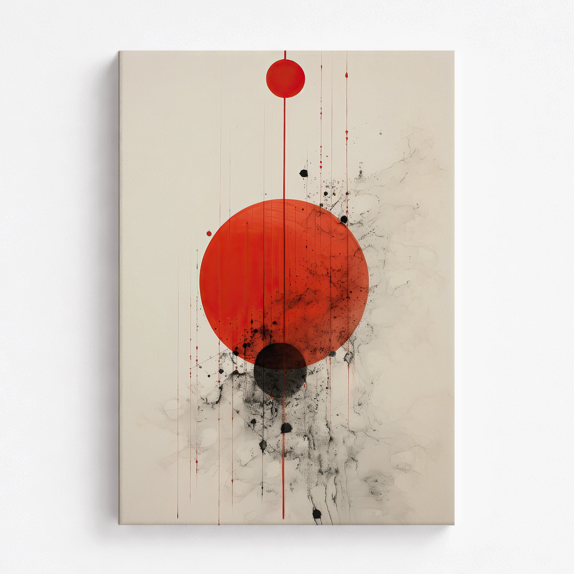 Crimson Eclipse, 70x100cm Satin Canvas Art Reproduction