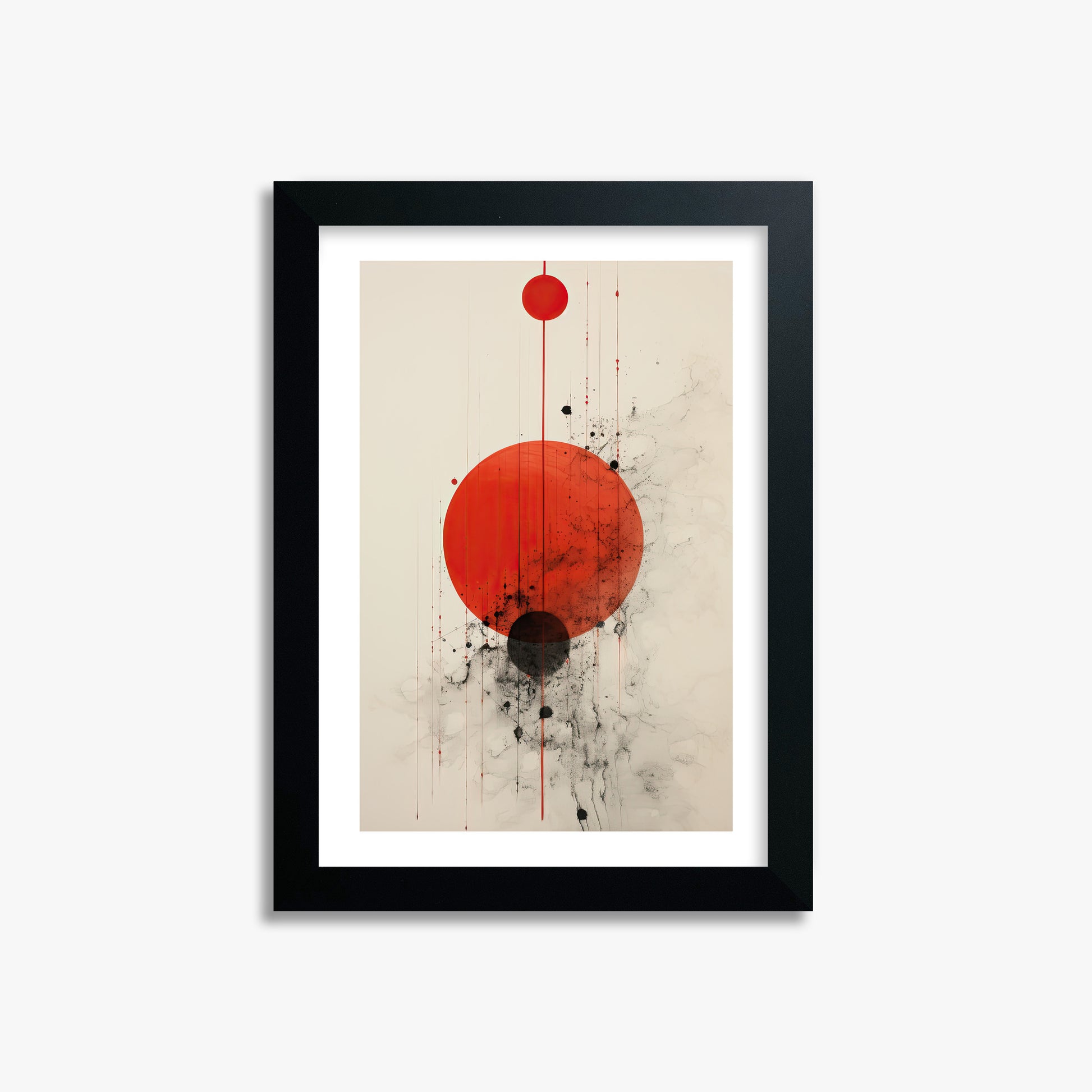 Crimson Eclipse, 21x30cm Black Framed Art Reproduction
