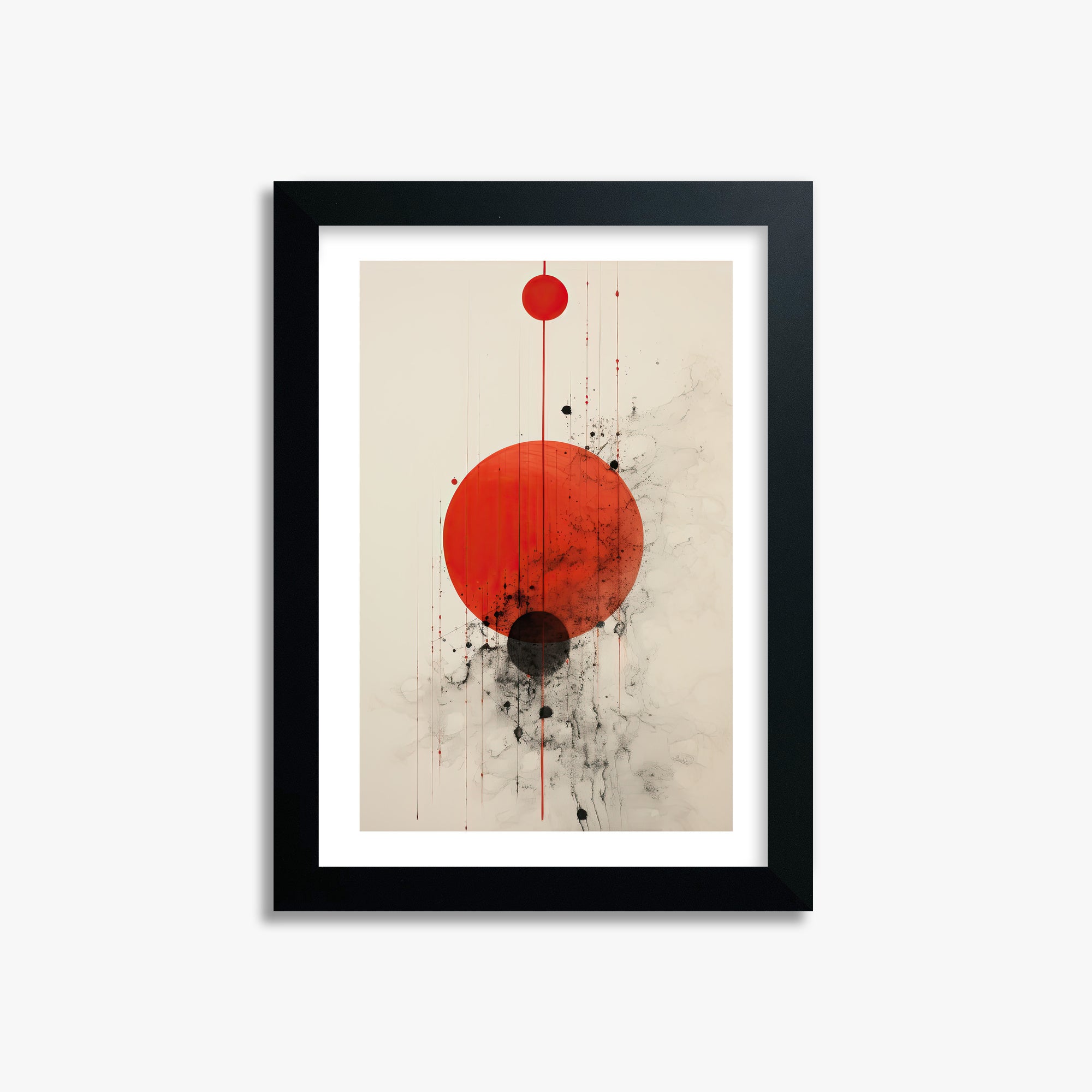 Crimson Eclipse, 21x30cm Black Framed Art Reproduction