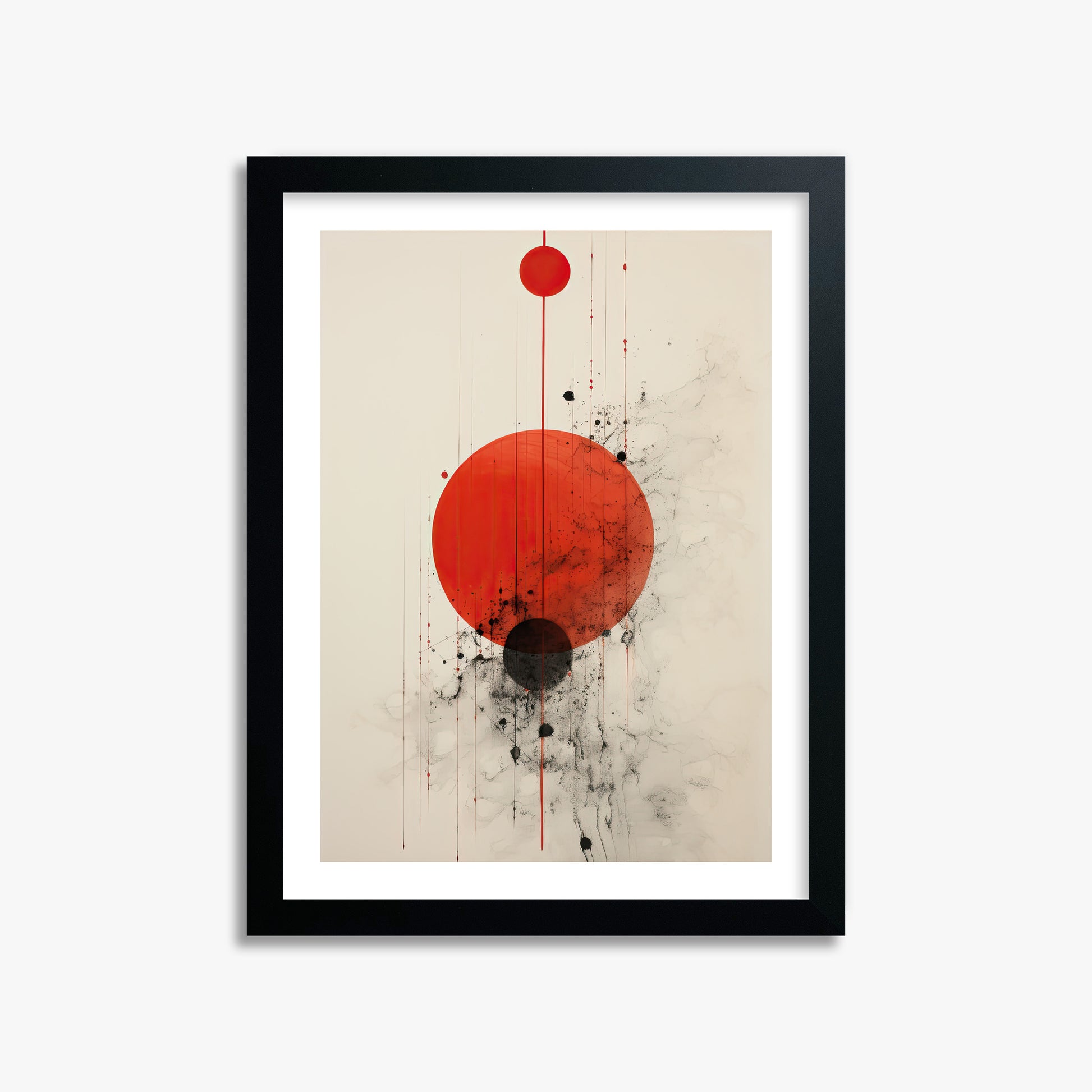 Crimson Eclipse, 30x40cm Black Framed Art Reproduction