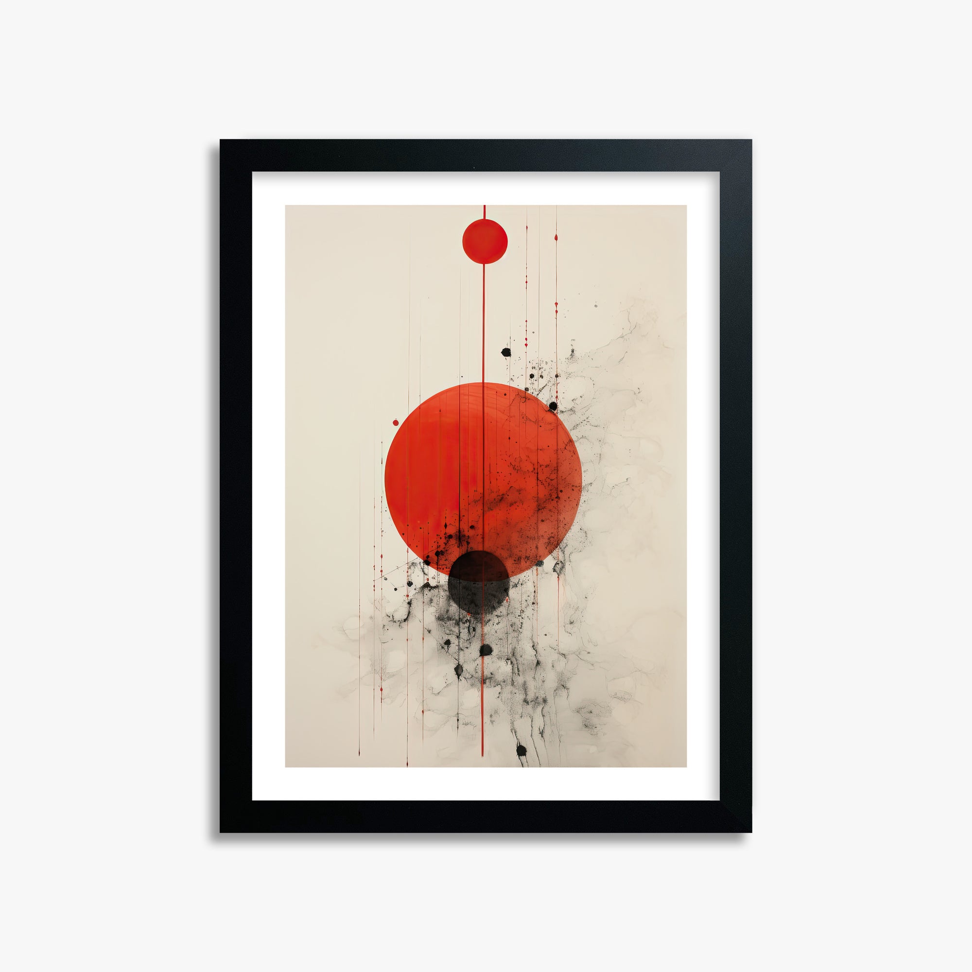 Crimson Eclipse, 30x40cm Black Framed Art Reproduction
