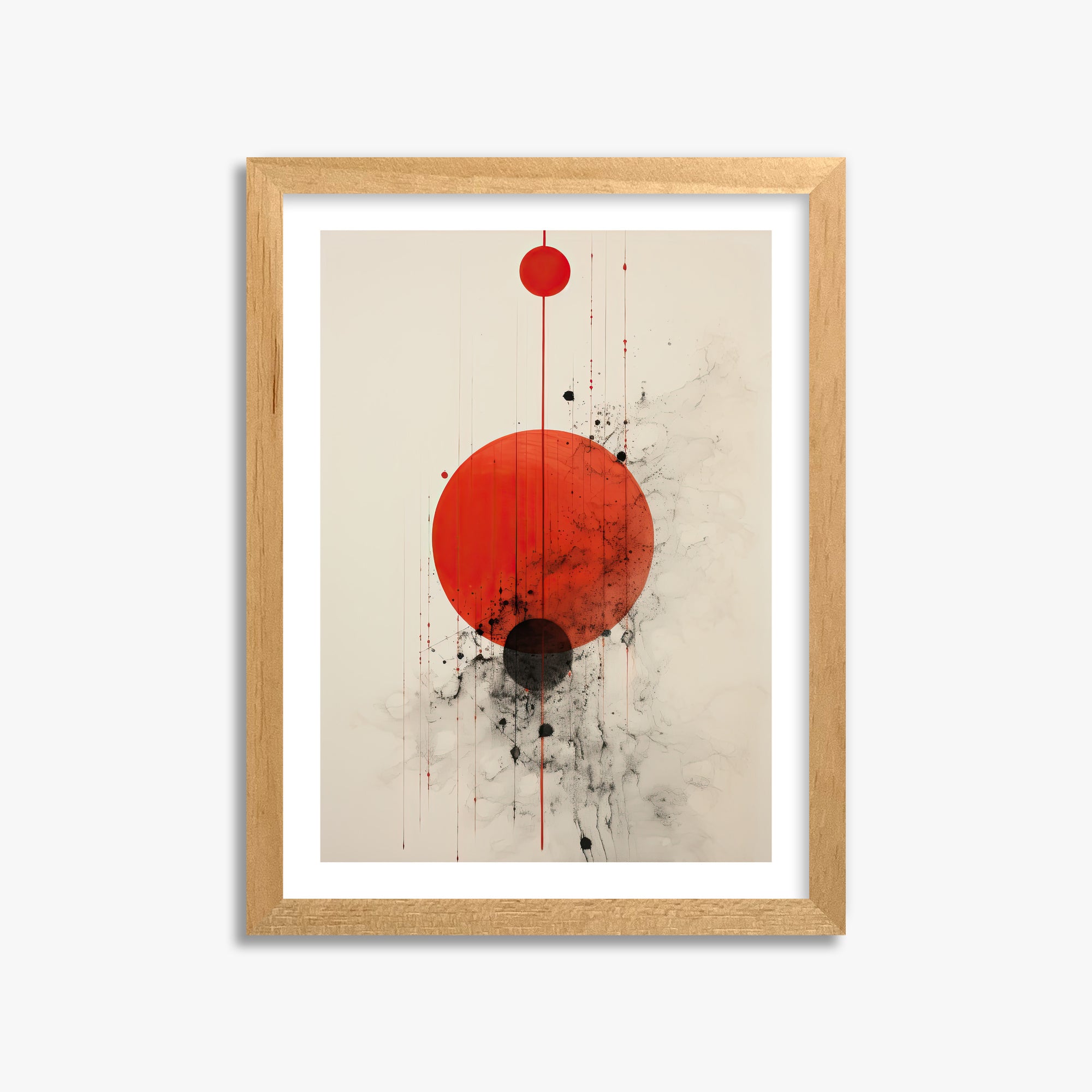 Crimson Eclipse, 30x40cm Oak Framed Art Reproduction
