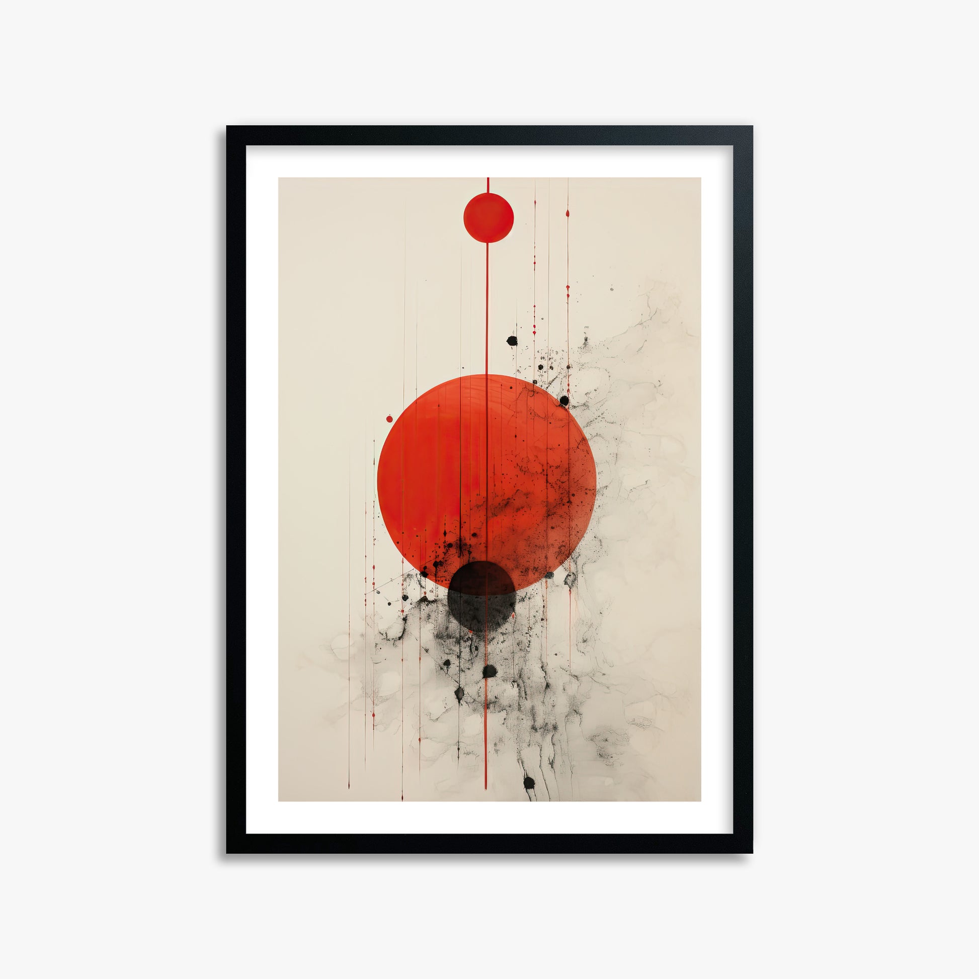 Crimson Eclipse, 50x70cm Black Framed Art Reproduction