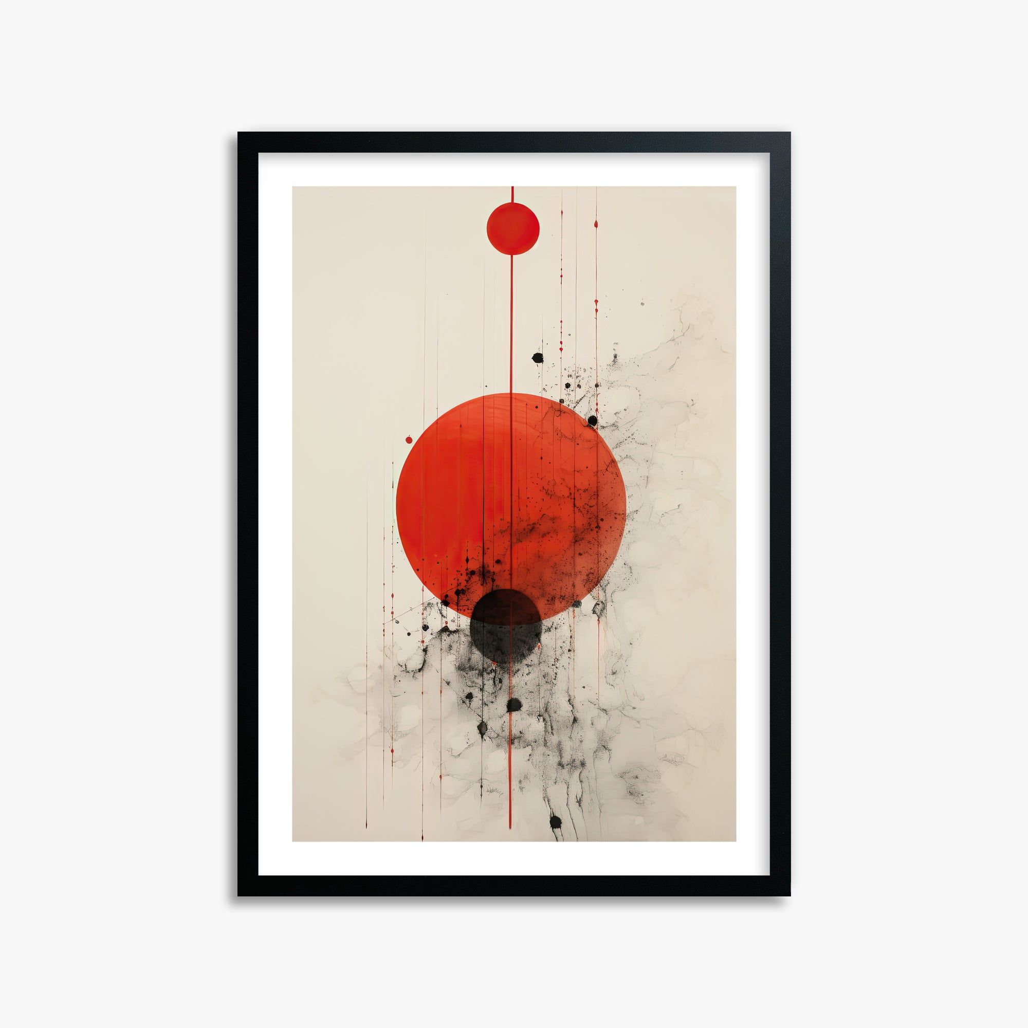 Crimson Eclipse, 50x70cm Black Framed Art Reproduction