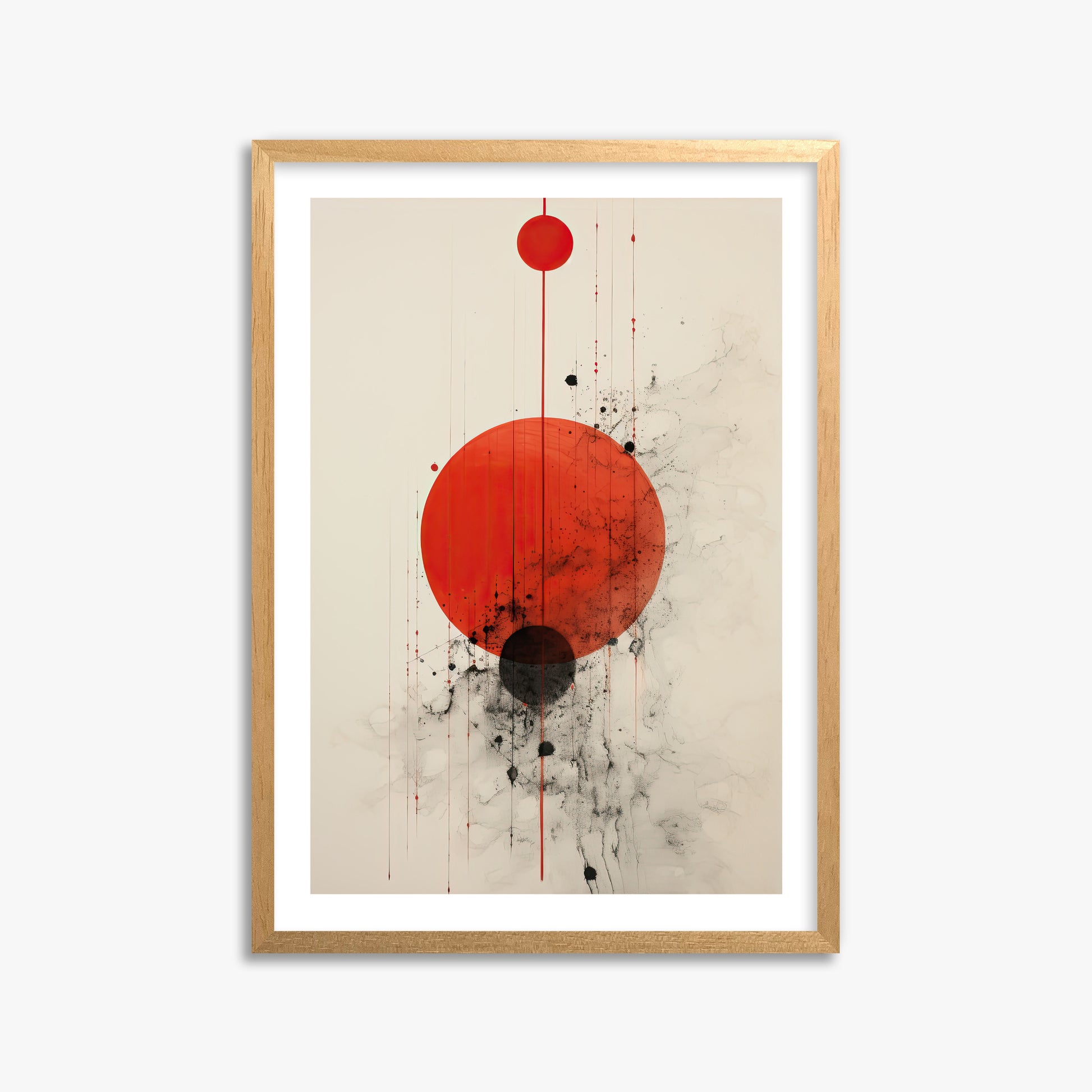 Crimson Eclipse, 50x70cm Oak Framed Art Reproduction