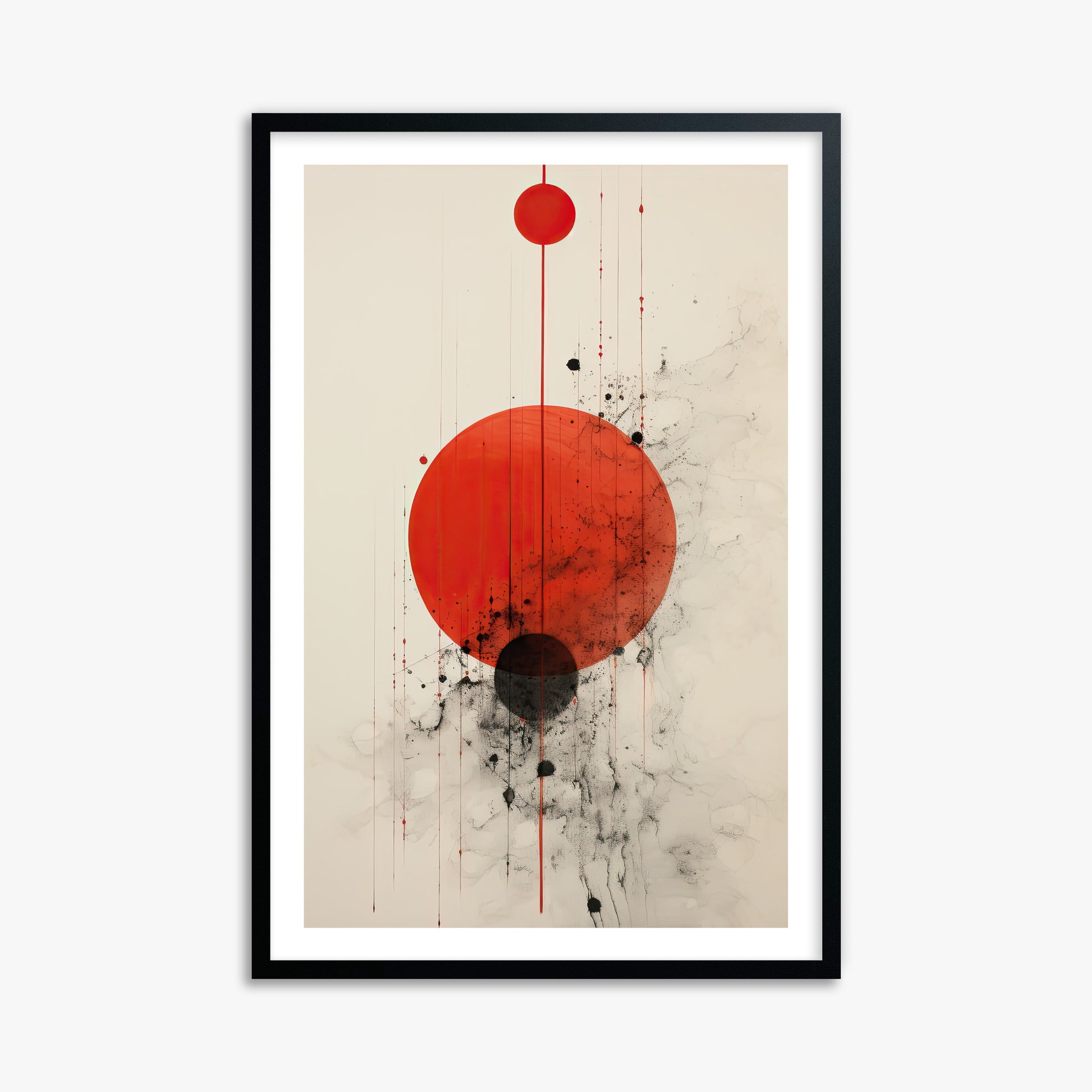 Crimson Eclipse, 61x91cm Black Framed Art Reproduction