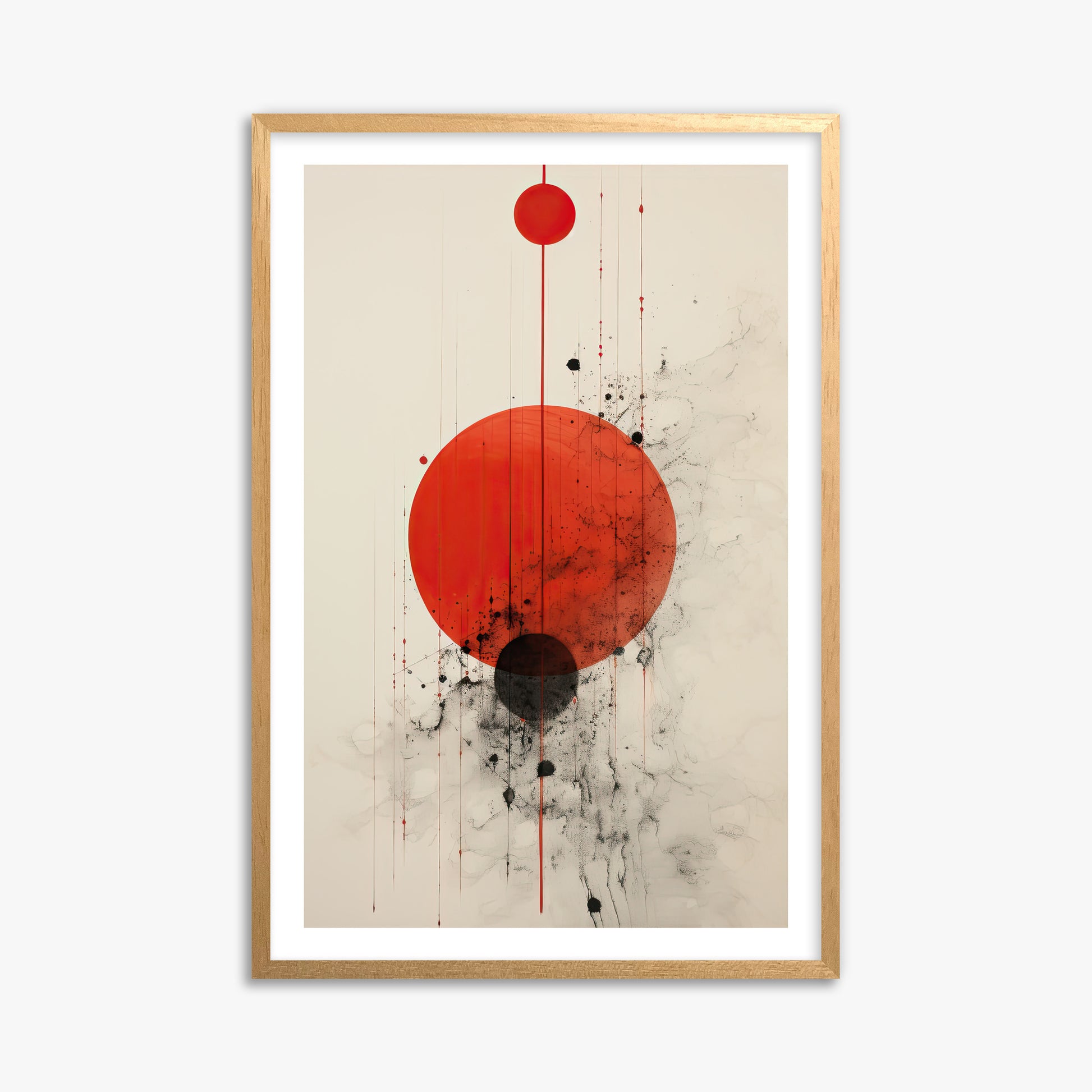 Crimson Eclipse, 61x91cm Oak Framed Art Reproduction