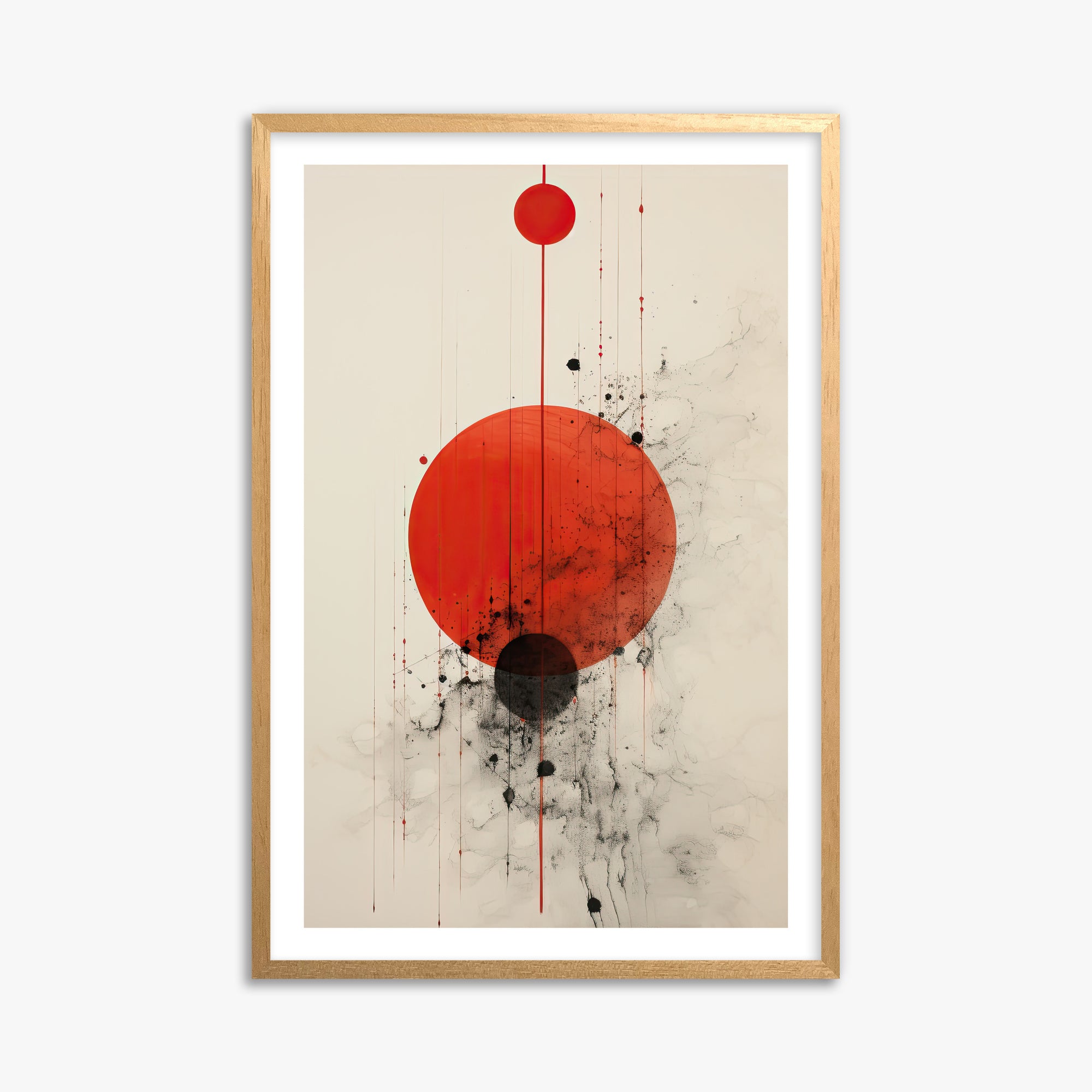 Crimson Eclipse, 61x91cm Oak Framed Art Reproduction