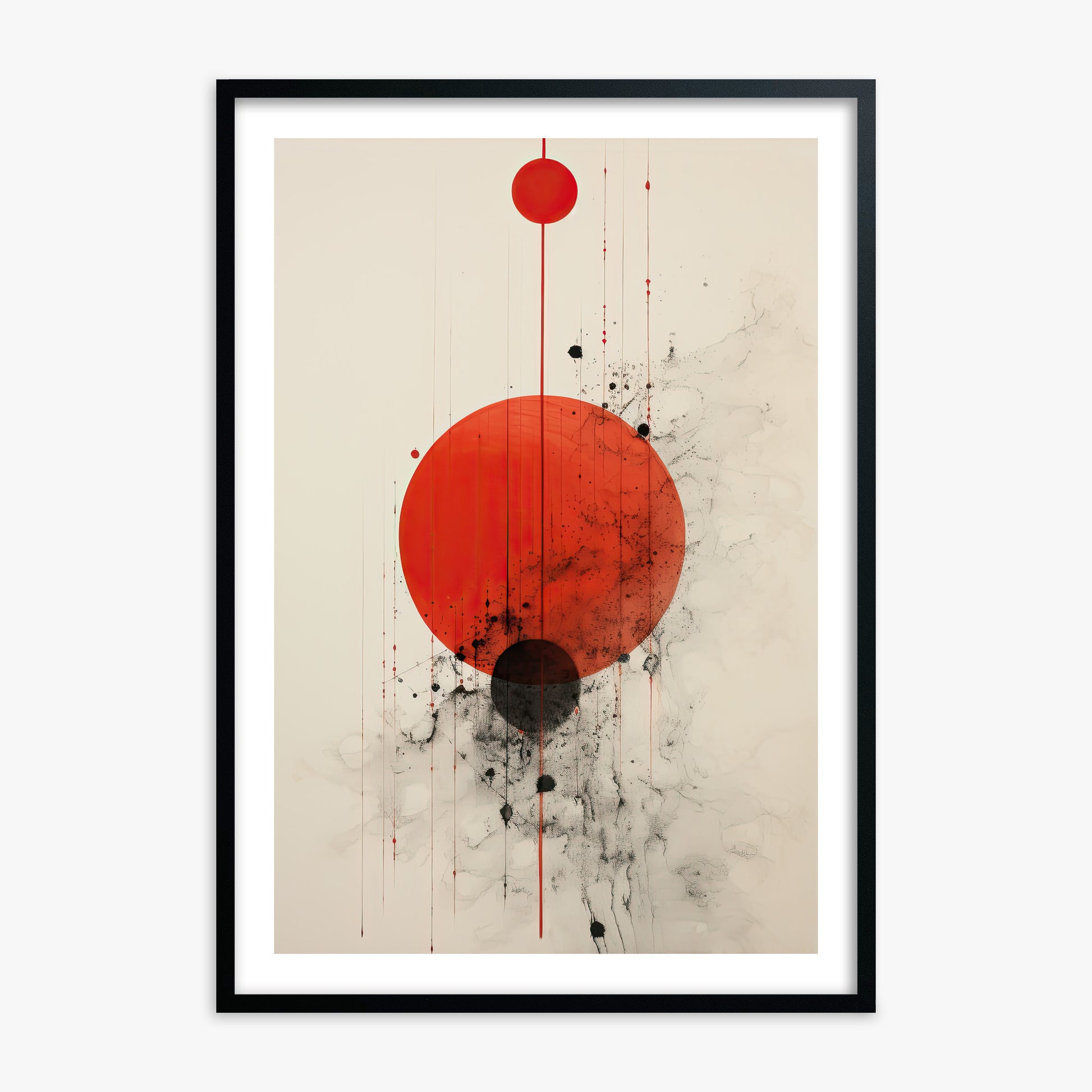Crimson Eclipse, 70x100cm Black Framed Art Reproduction