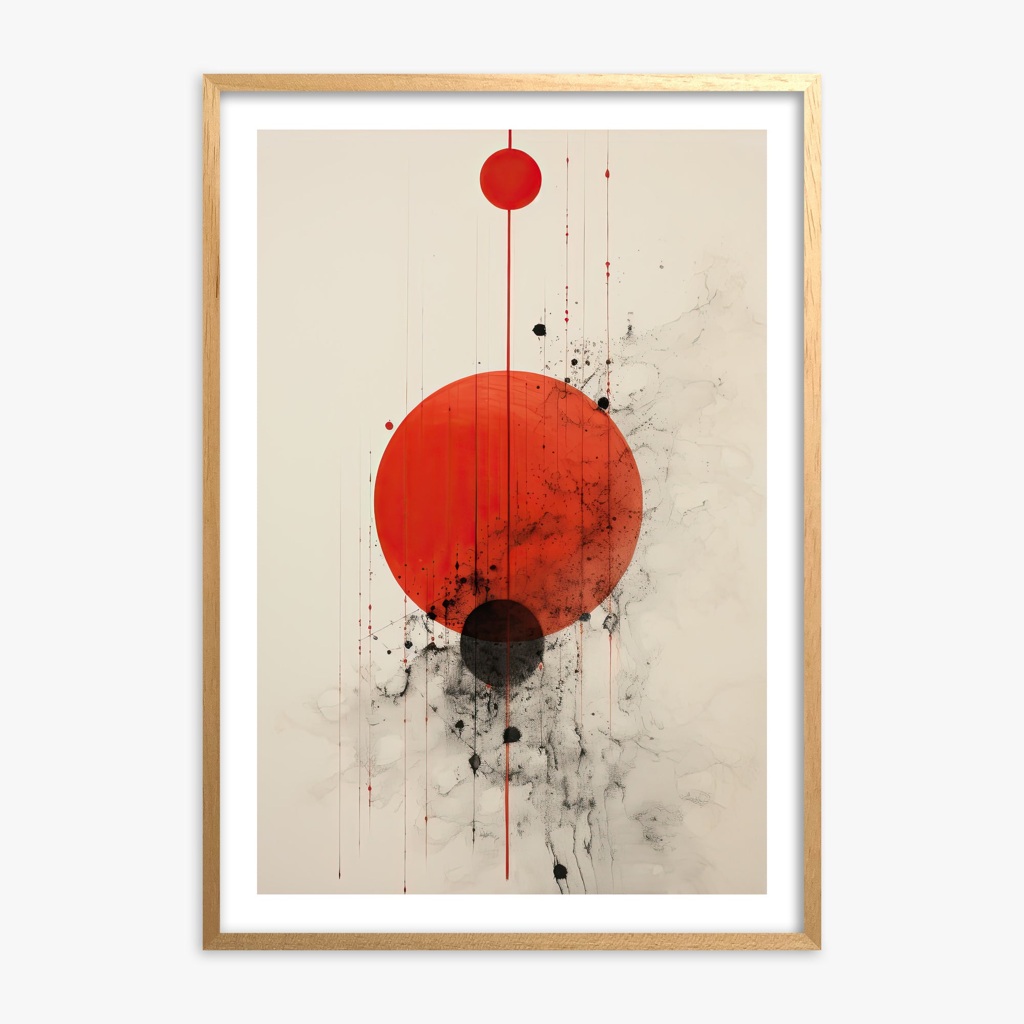 Crimson Eclipse, 70x100cm Oak Framed Art Reproduction