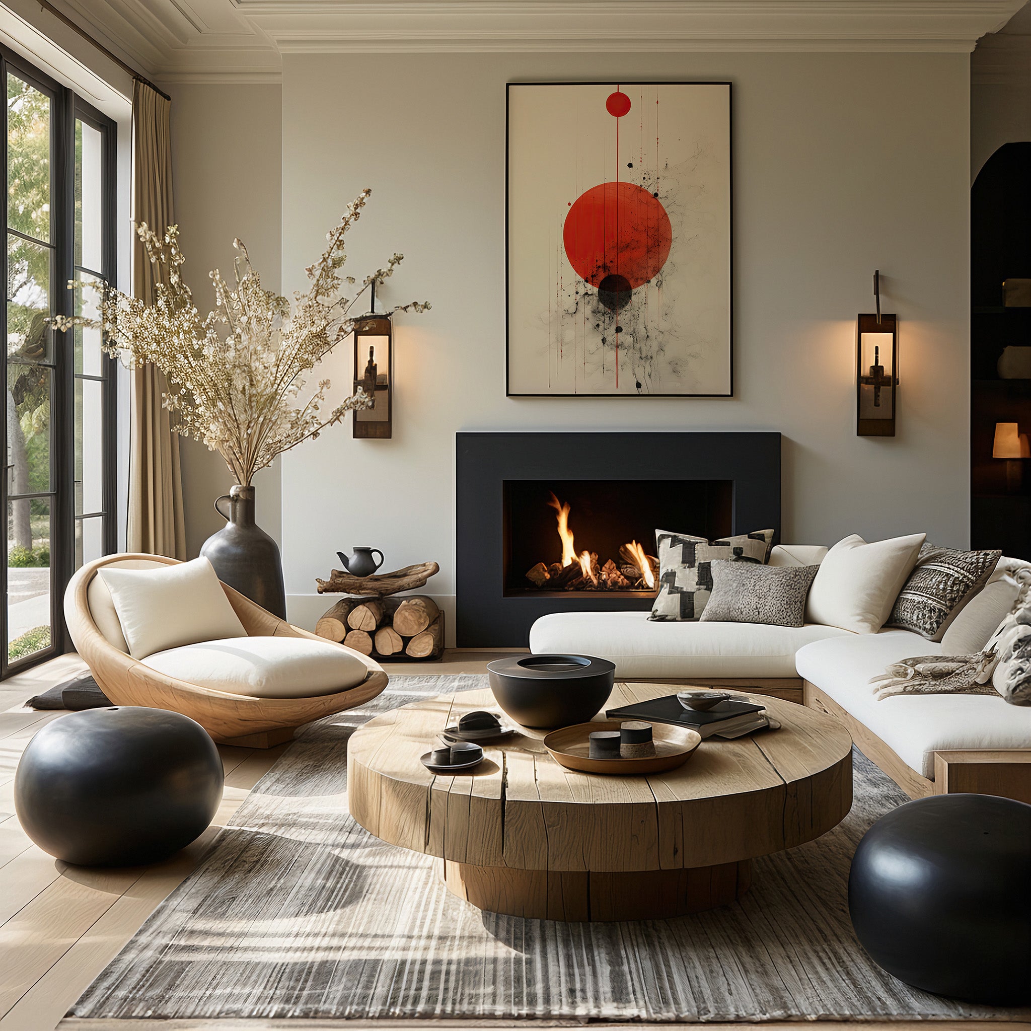 Design Concept No. 39 for Crimson Eclipse Modern Poster Art