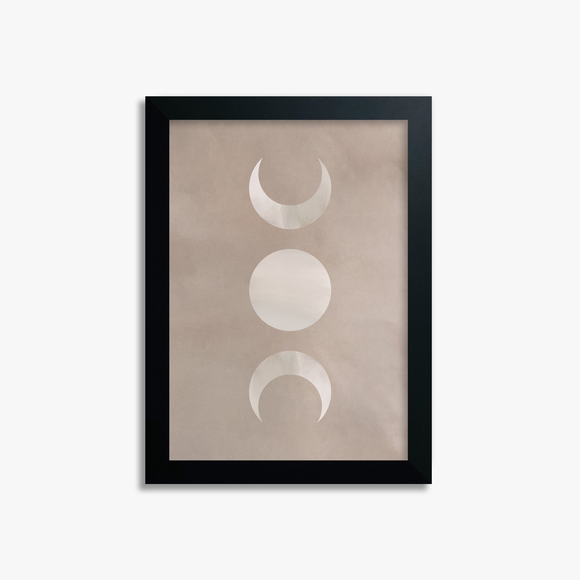 Lunar Phase Trio, 21x30cm Framed Poster With Black Frame
