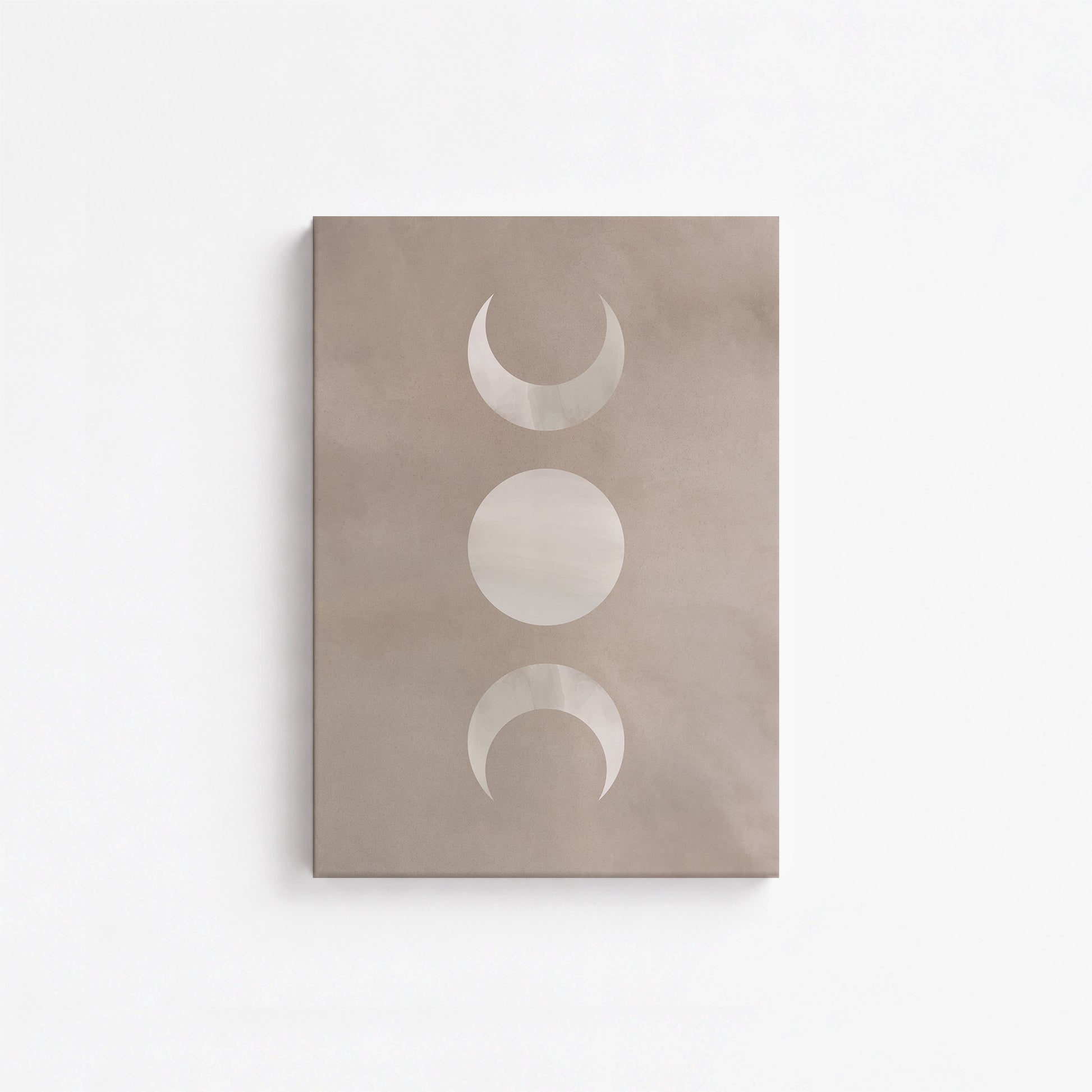 Lunar Phase Trio, 21x30cm Satin Canvas Art Reproduction