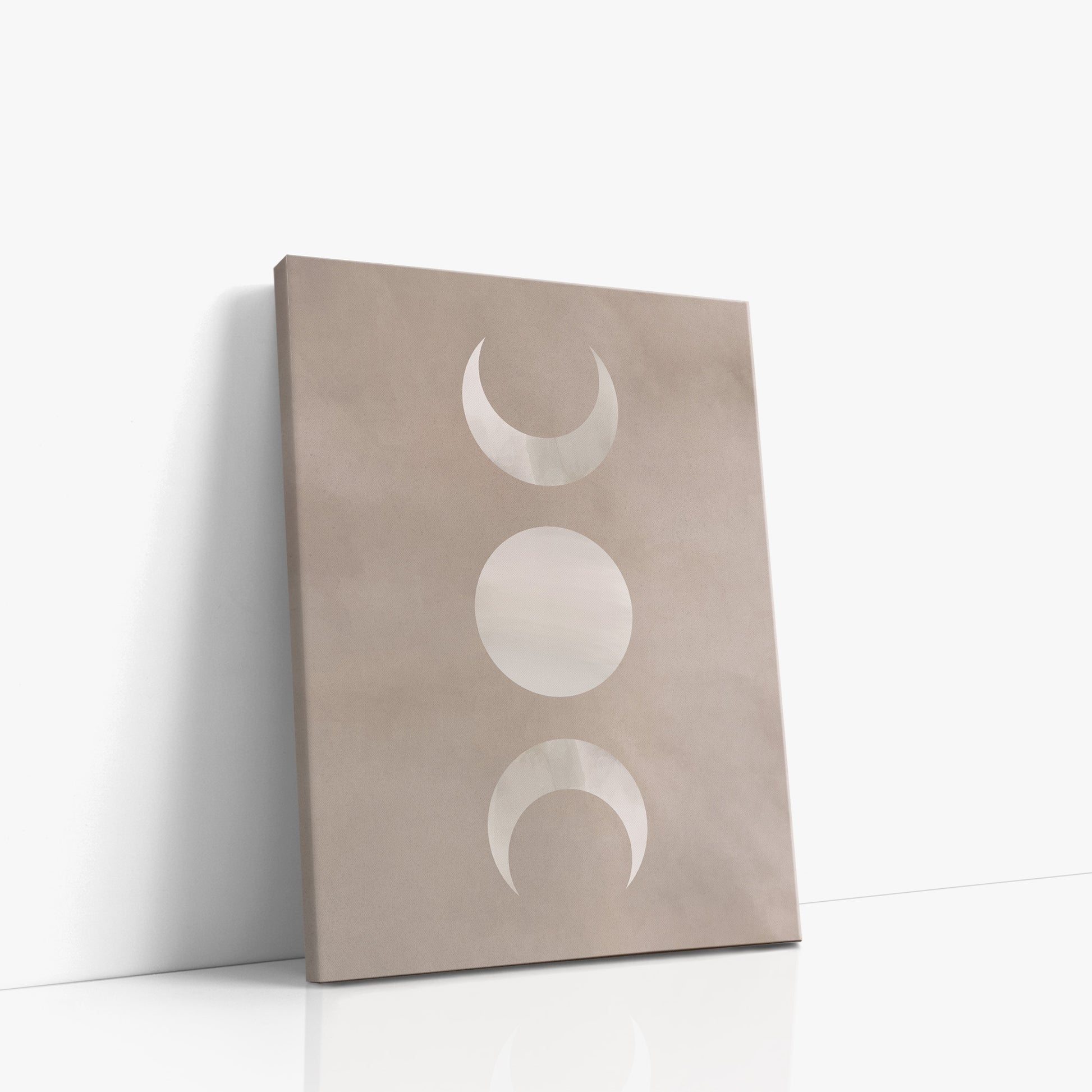 Lunar Phase Trio, 30x40cm Satin Canvas Art Reproduction Left Angle