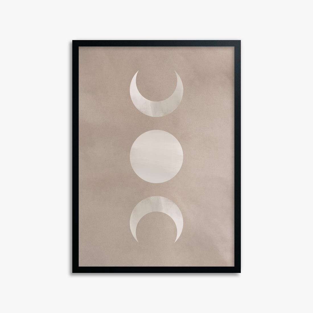 Lunar Phase Trio, 50x70cm Framed Poster With Black Frame
