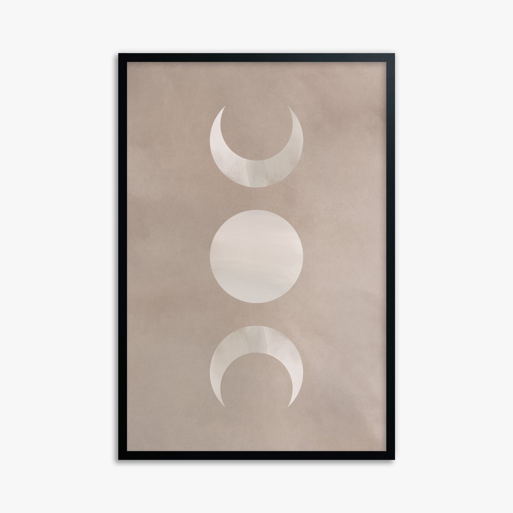 Lunar Phase Trio, 61x91cm Framed Poster With Black Frame