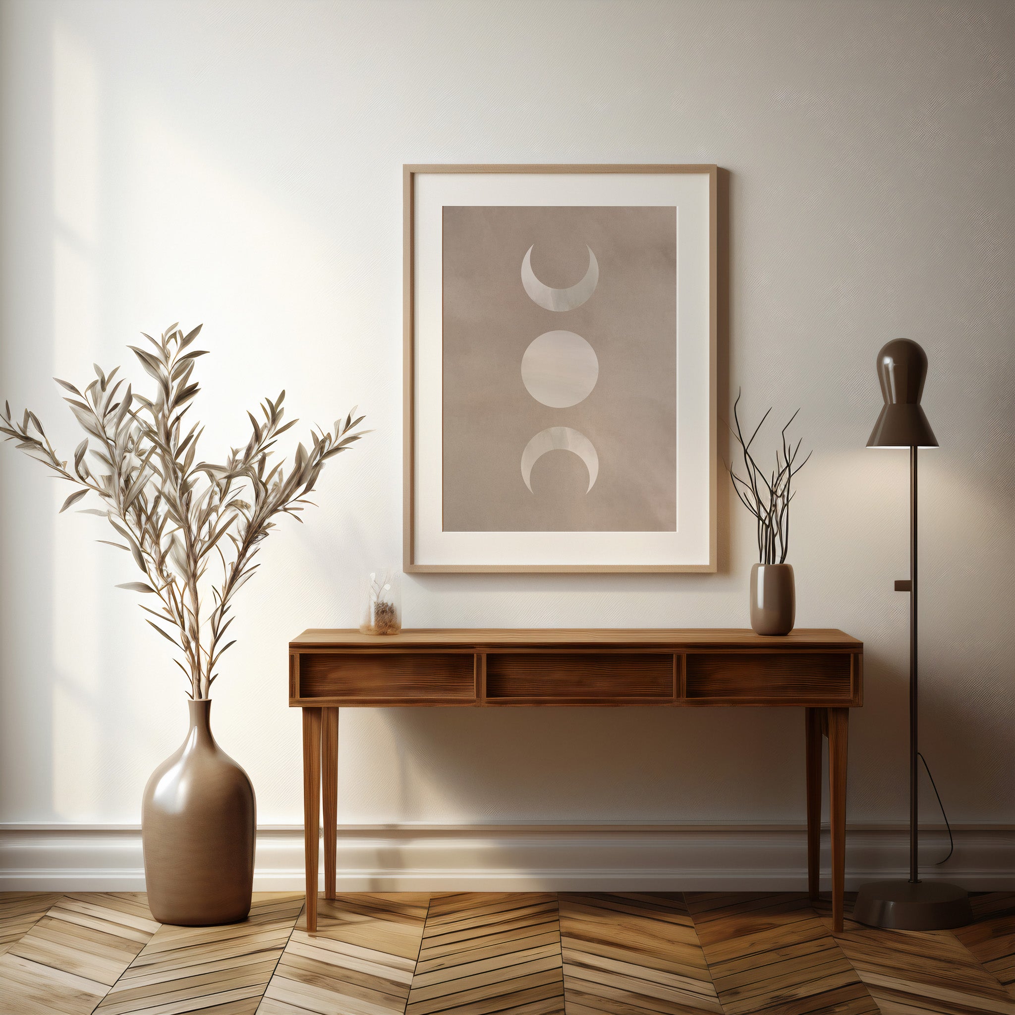 Design Concept No. 37 for Lunar Phase Trio Modern Poster Art