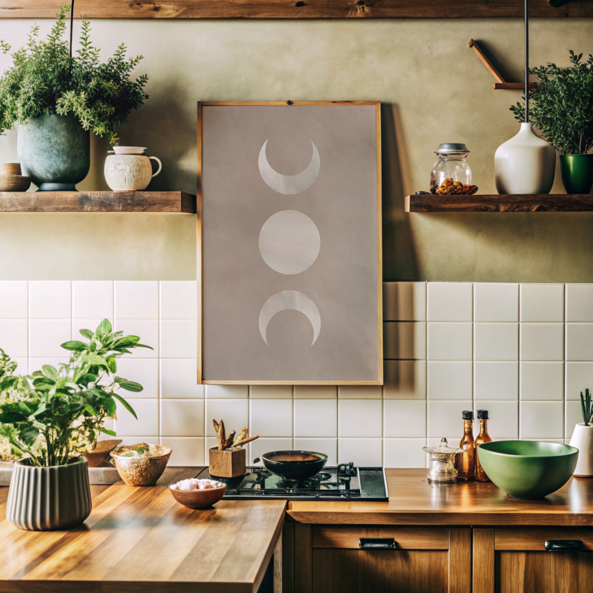 Design Concept No. 41 for Lunar Phase Trio Modern Poster Art