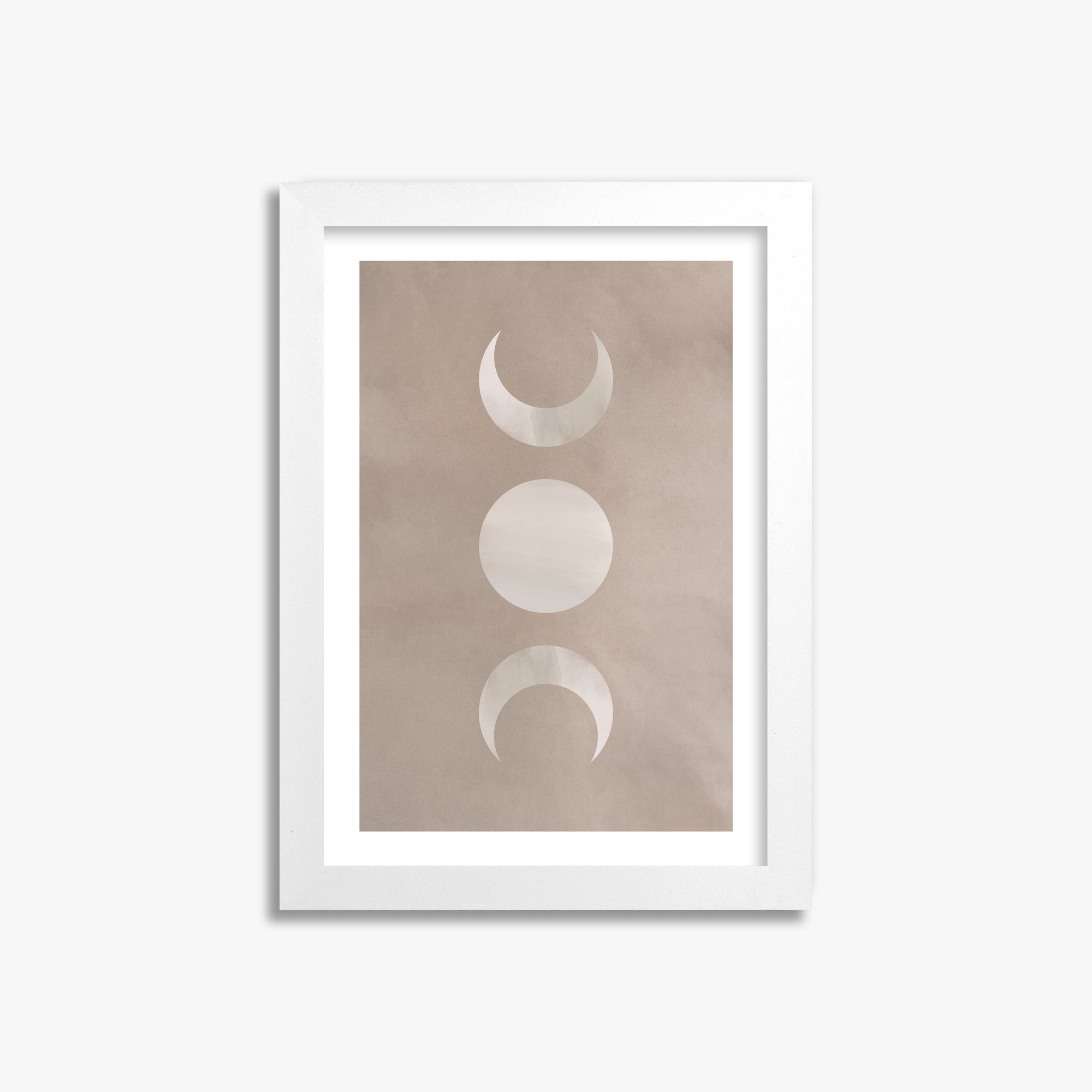 Lunar Phase Trio, 21x30cm Whitek Framed Art Reproduction